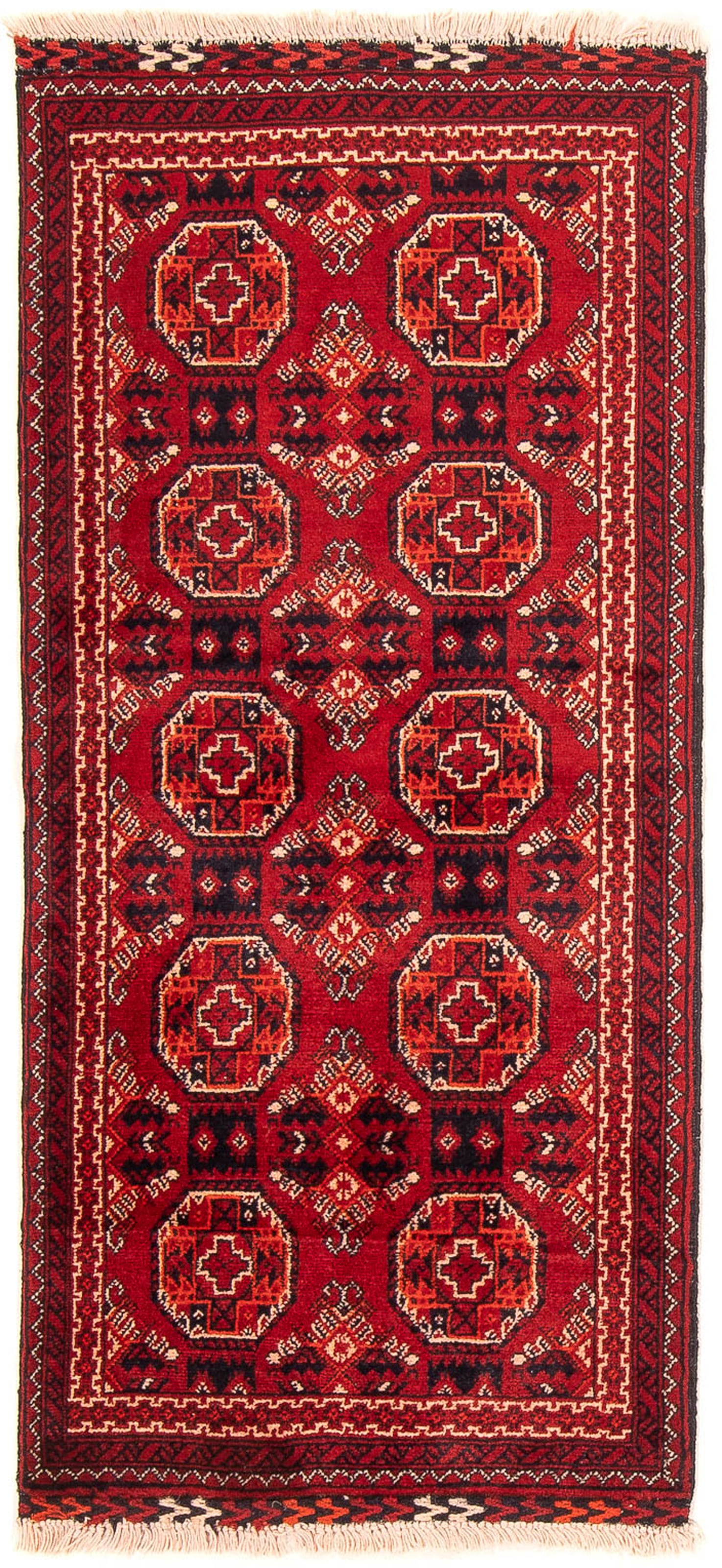 morgenland Orientteppich »Afghan - 106 x 49 cm - dunkelrot«, rechteckig, 7 günstig online kaufen