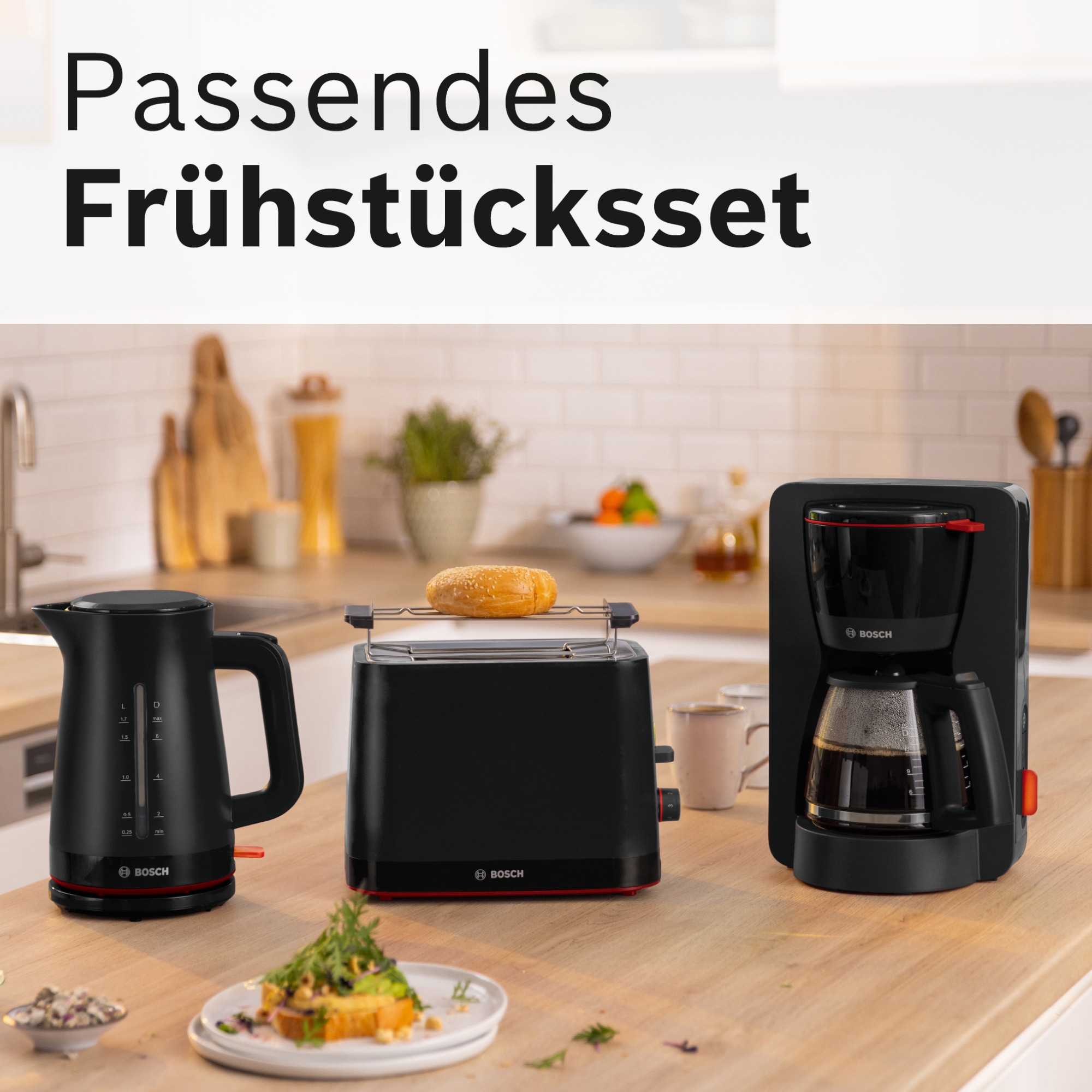 BOSCH Filterkaffeemaschine »MyMoment TKA3M133« 1,25 l Kaffeekanne Papierfilter 1x4 60min Warmhaltefunktion, Aroma intense, Entkalkungsprogramm, 1200 W