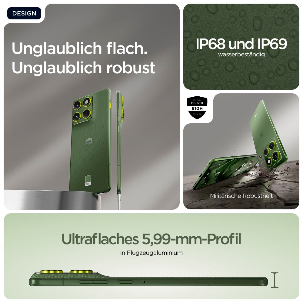 Motorola Smartphone »edge 70 512GB« Bronze Green