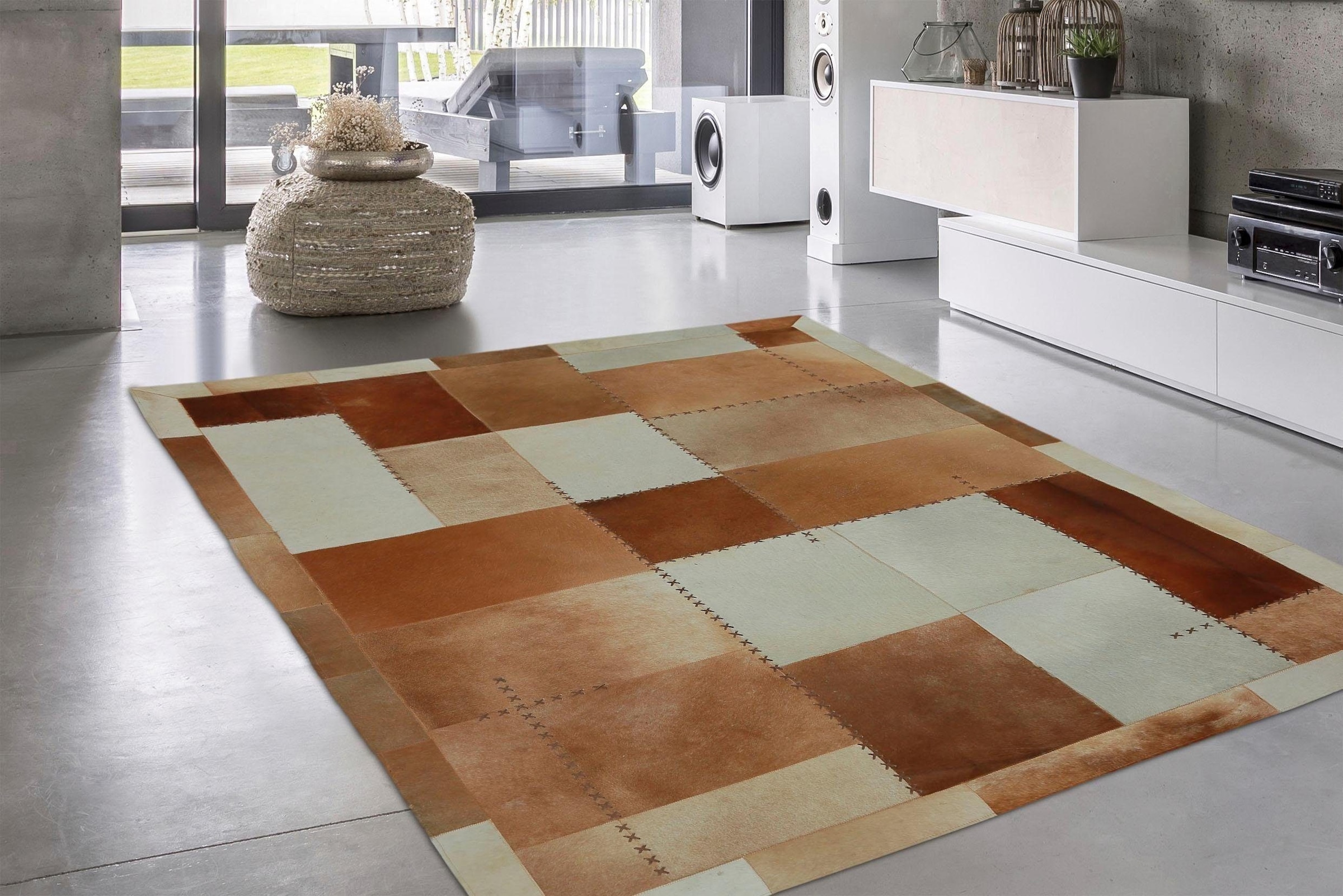 calo-deluxe Lederteppich »Solut 305 - Fellteppich«, rechteckig, 8 mm Höhe, günstig online kaufen