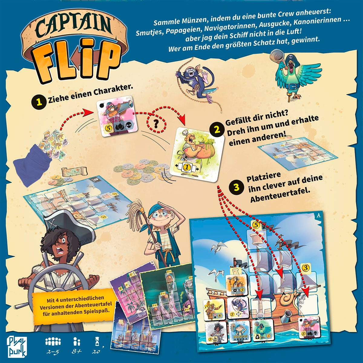 Asmodee Spiel »Captain Flip« Made in Europe