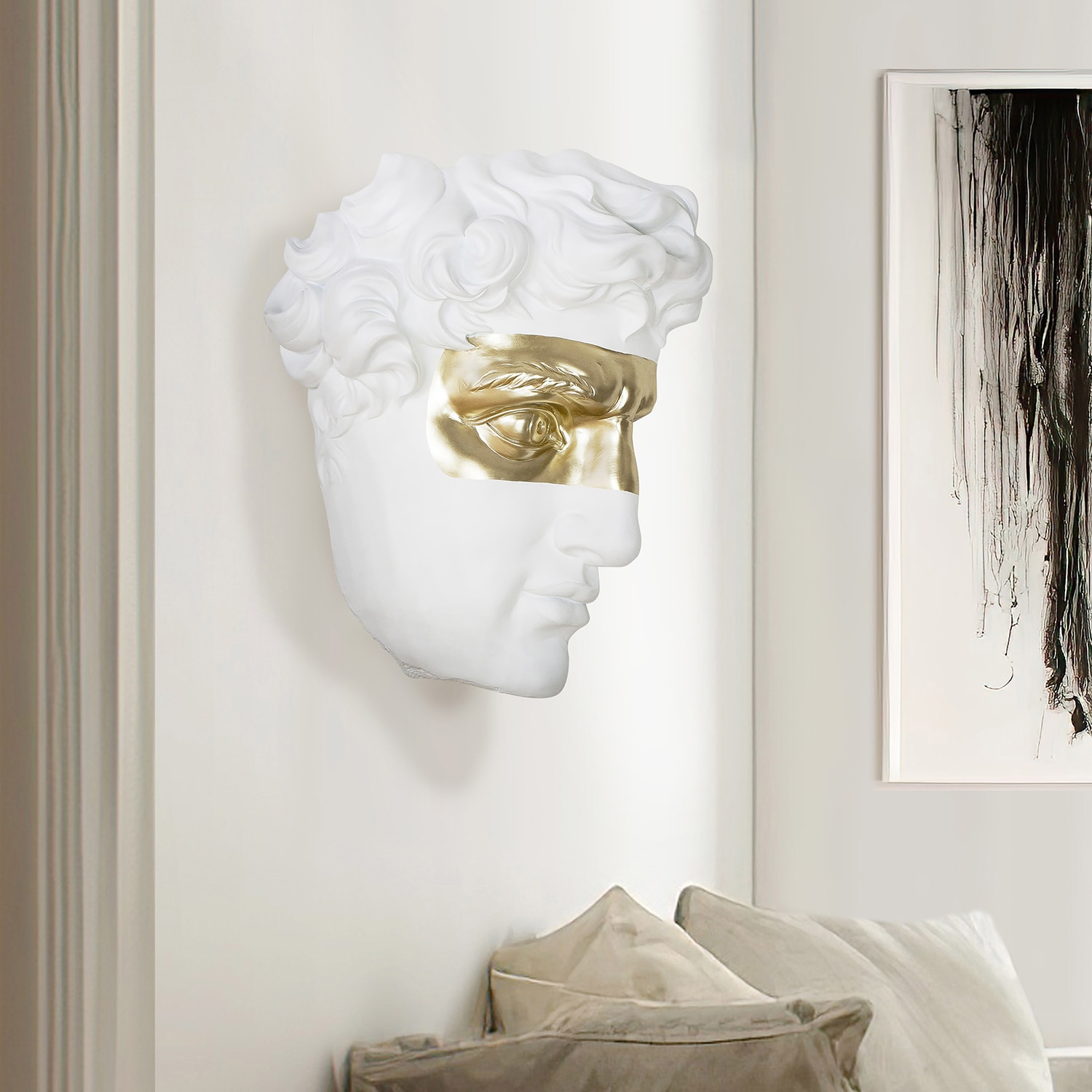 Casablanca by Gilde Dekoobjekt »Wandobjekt Mann Modern David weiß H. 50,5 cm«