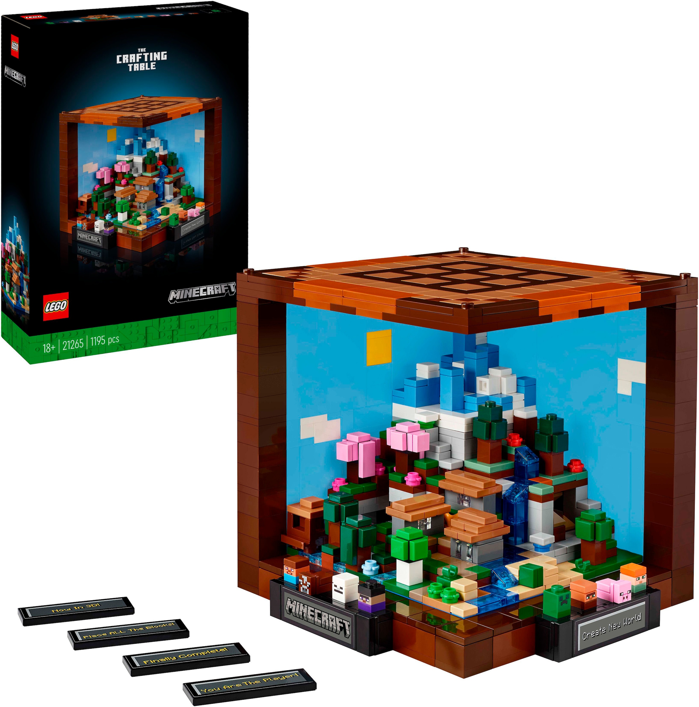 LEGO® Konstruktionsspielsteine »Die Werkbank (21265), LEGO Minecraft«, (1195 St.), Made in Europe