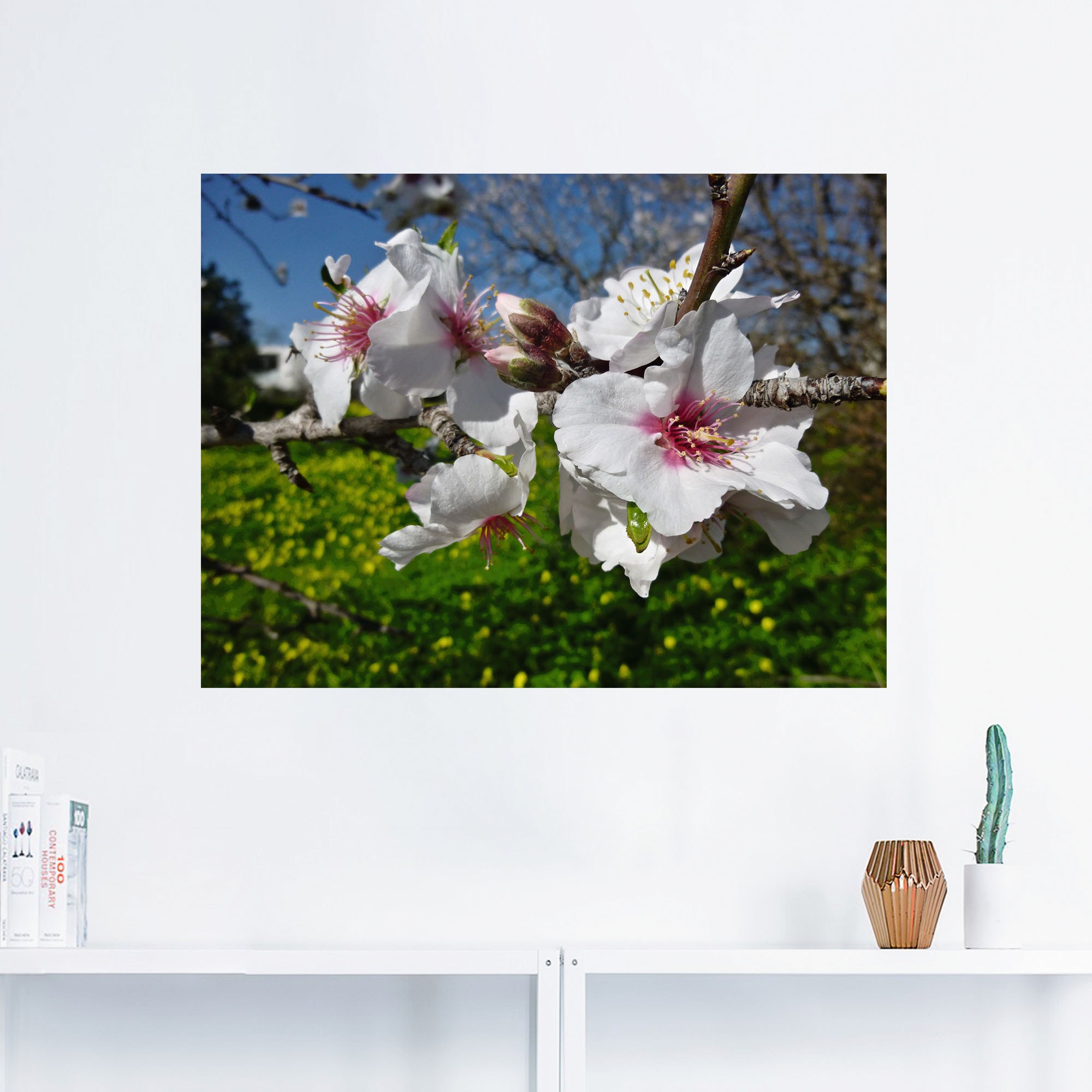 Artland Wandbild »Mandelbluete an der Algarve in Portugal«, Baumbilder, (1 St.), als Alubild, Leinwandbild, Wandaufkleber oder Poster in versch. Größen