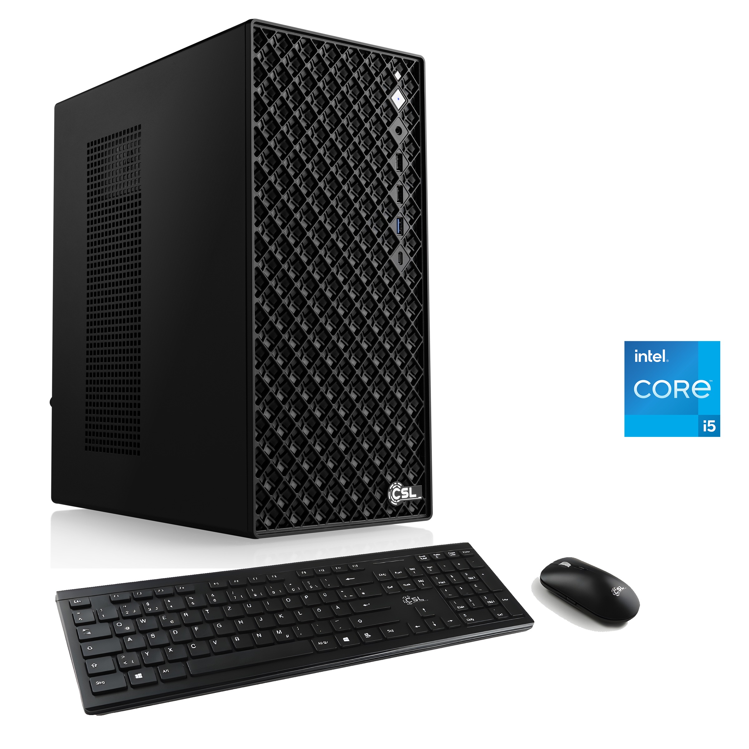 CSL PC »Mystic V24015« schwarz Inkl. Maus, Tastatur, 300 MBit/s WLAN-Karte