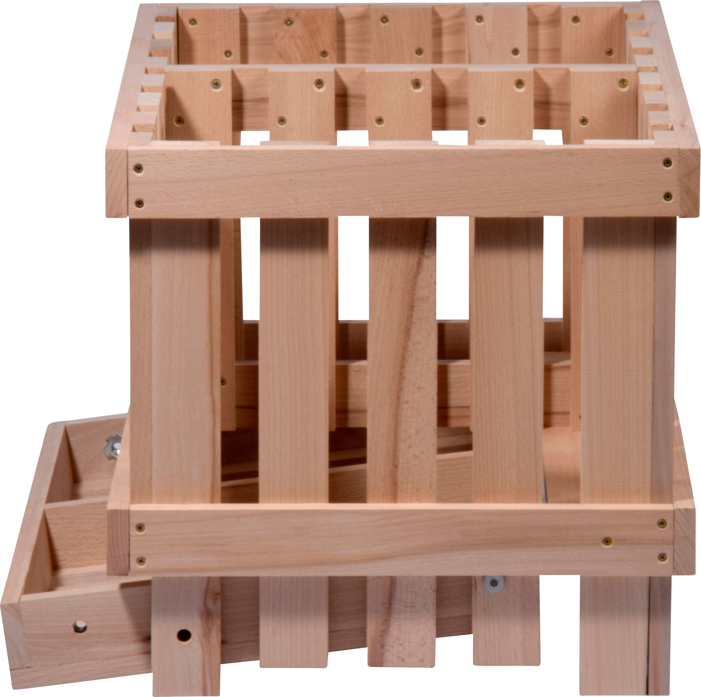 dobar Holzkiste Vorratsbehälter aus Holz mit 2 Abteilungen