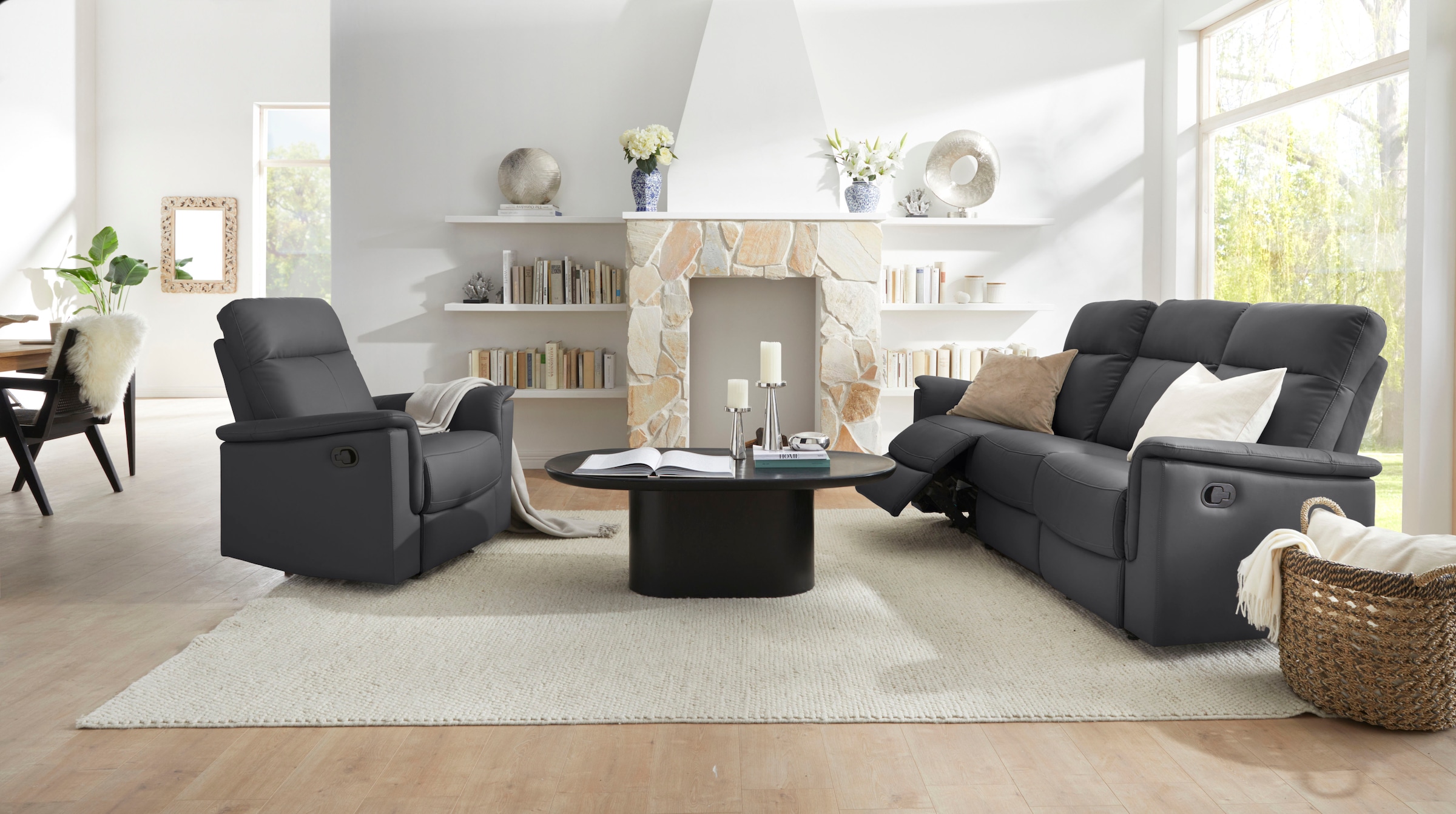 Home affaire 3-Sitzer »Southbrook«, mit manueller und elektrischer Relaxfunktion