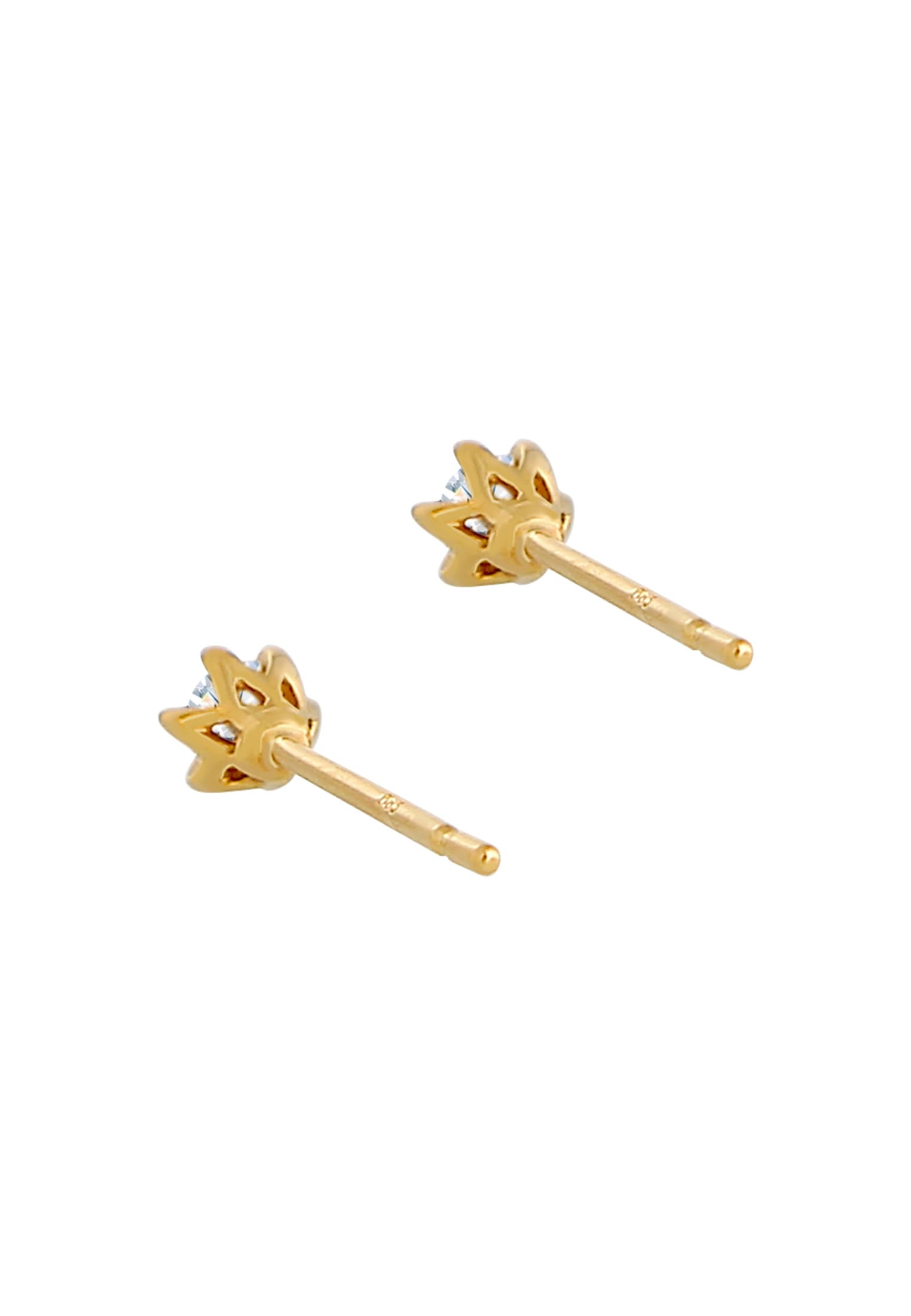 Elli DIAMONDS Paar Ohrstecker »Ohrstecker Diamant Weiß Brillantschliff (0.012ct) 585 Gelbgold«