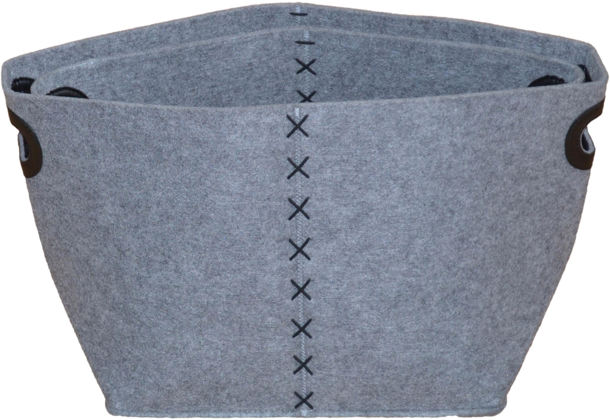 HOFMANN LIVING AND MORE Organizer »Aufbewahrungskorb« 2-teiliges Korbset in Filzoptik