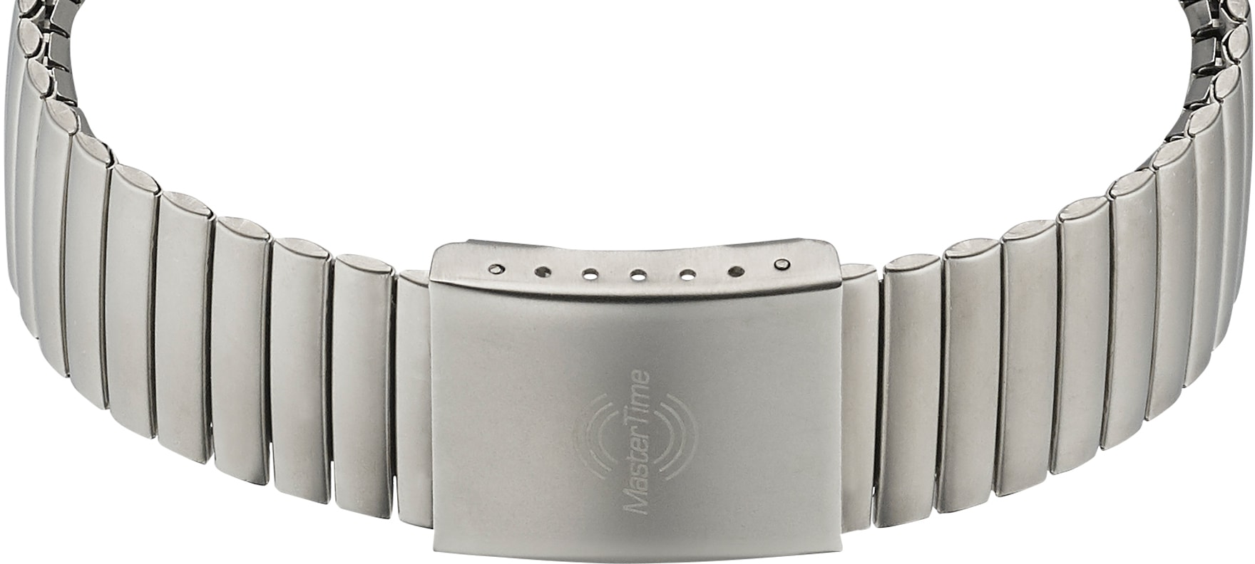 MASTER TIME Funkuhr »Basic«, Armbanduhr, Quarzuhr, Herren, Datum, Leuchtzeiger, Flexband, Zugband