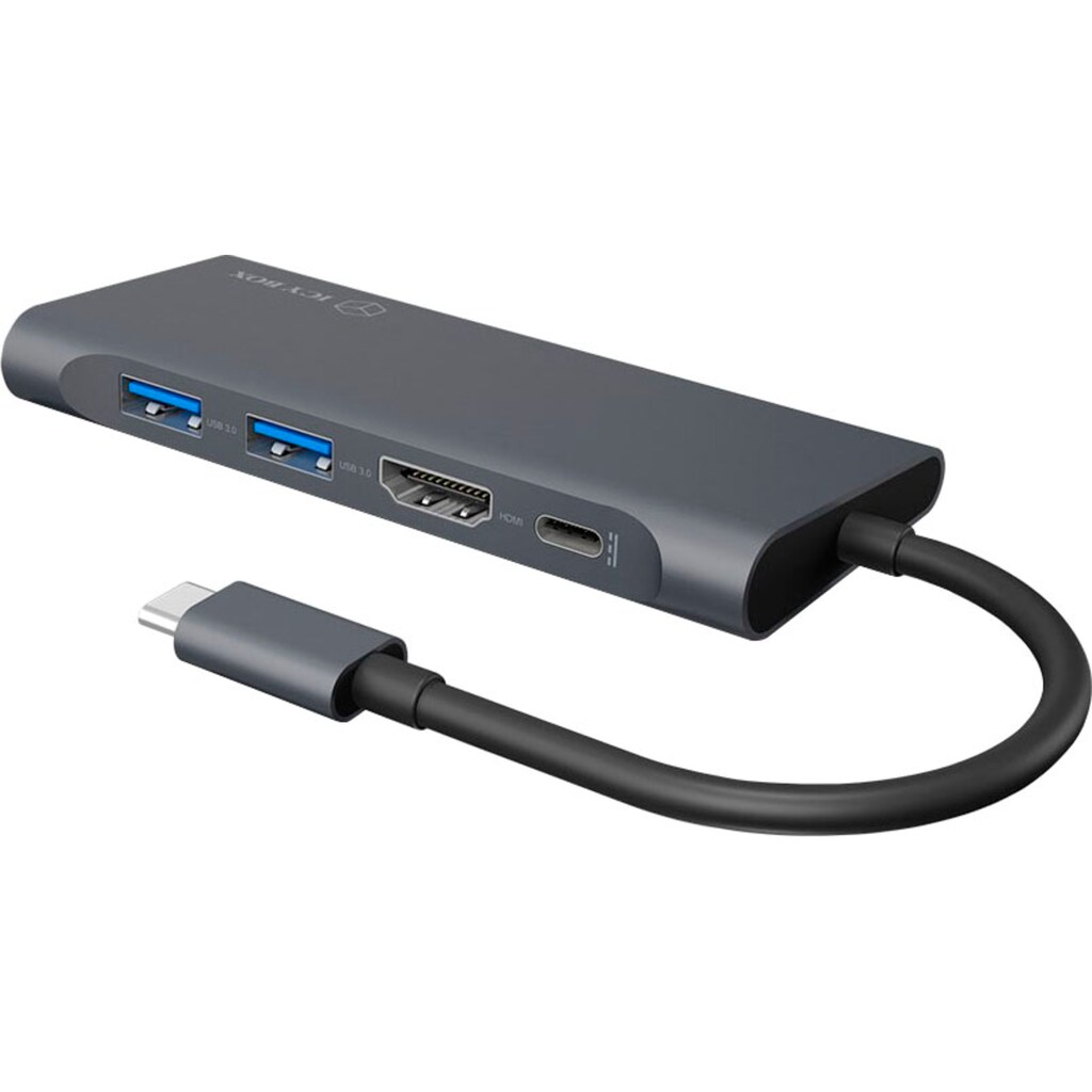ICY BOX Laptop-Dockingstation »ICY BOX USB-C Dockingstation mit integriertem Kabel«