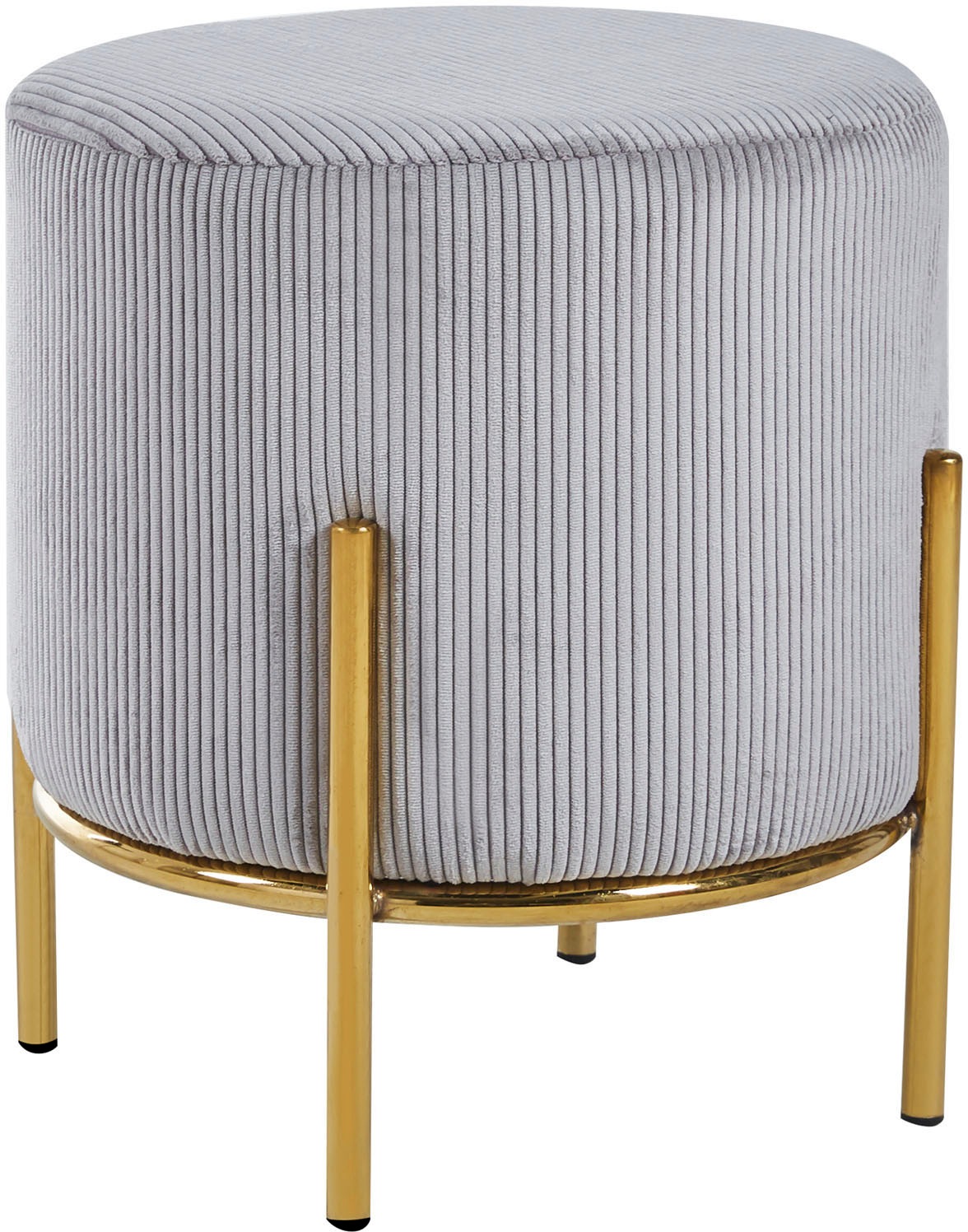SalesFever Polsterhocker, mit Design-Gestell aus goldfarbenem Metall günstig online kaufen