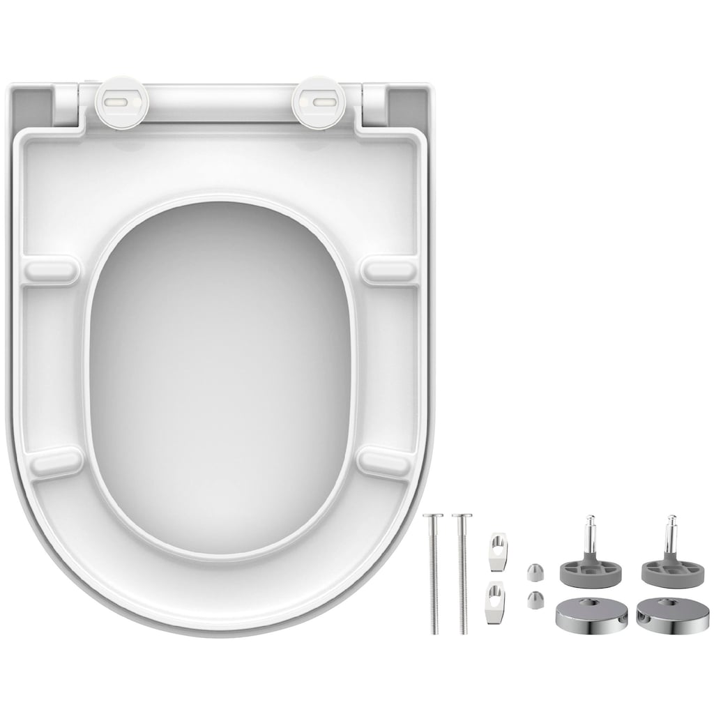 Schütte WC-Sitz »WHITE«, Duroplast, Absenkautomatik, Schnellverschluss, belastbar bis 150 kg