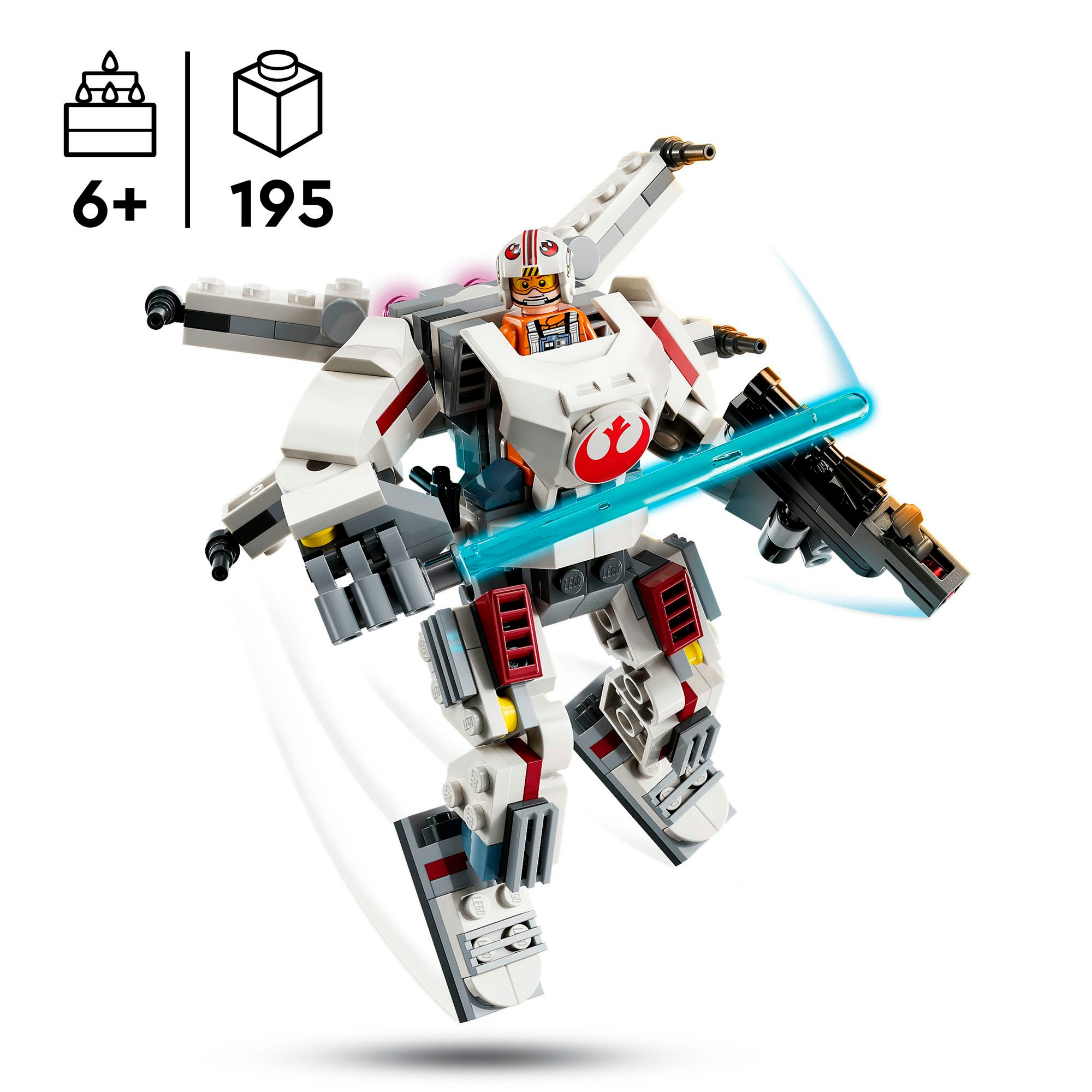 LEGO® Konstruktionsspielsteine »Luke Skywalkers™ X-Wing™ Mech (75390), LEGO Star Wars™«, (195 St.), Made in Europe