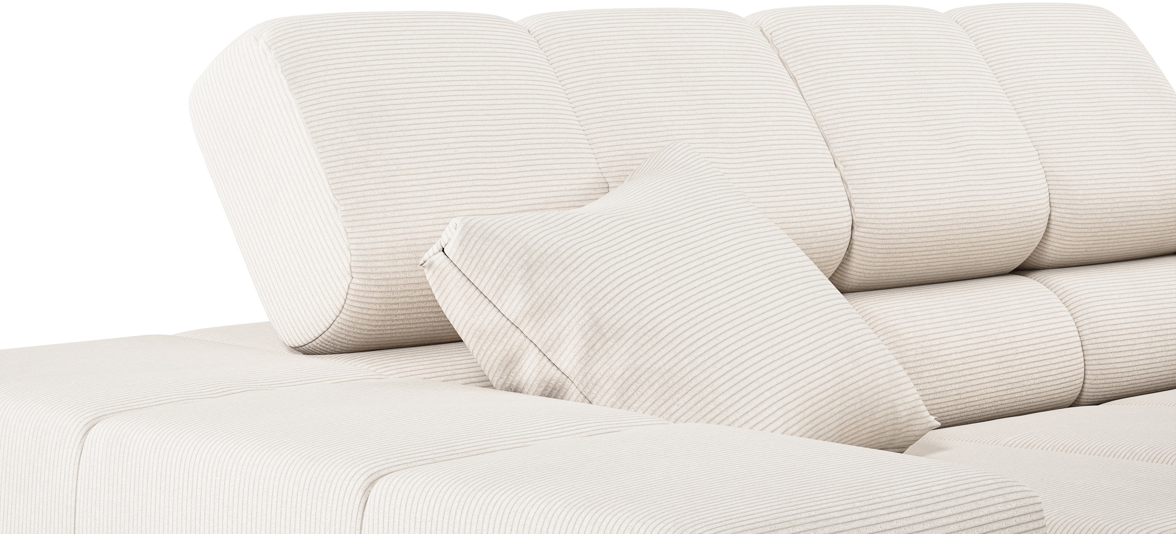 INOSIGN Ecksofa »Ancona incl. Kopfteilverstellung, OTTOs Choice, Breite 319cm, L-Form«, wahlweise motorische Sitztiefenverstellung, auch in Cord + Easy Care