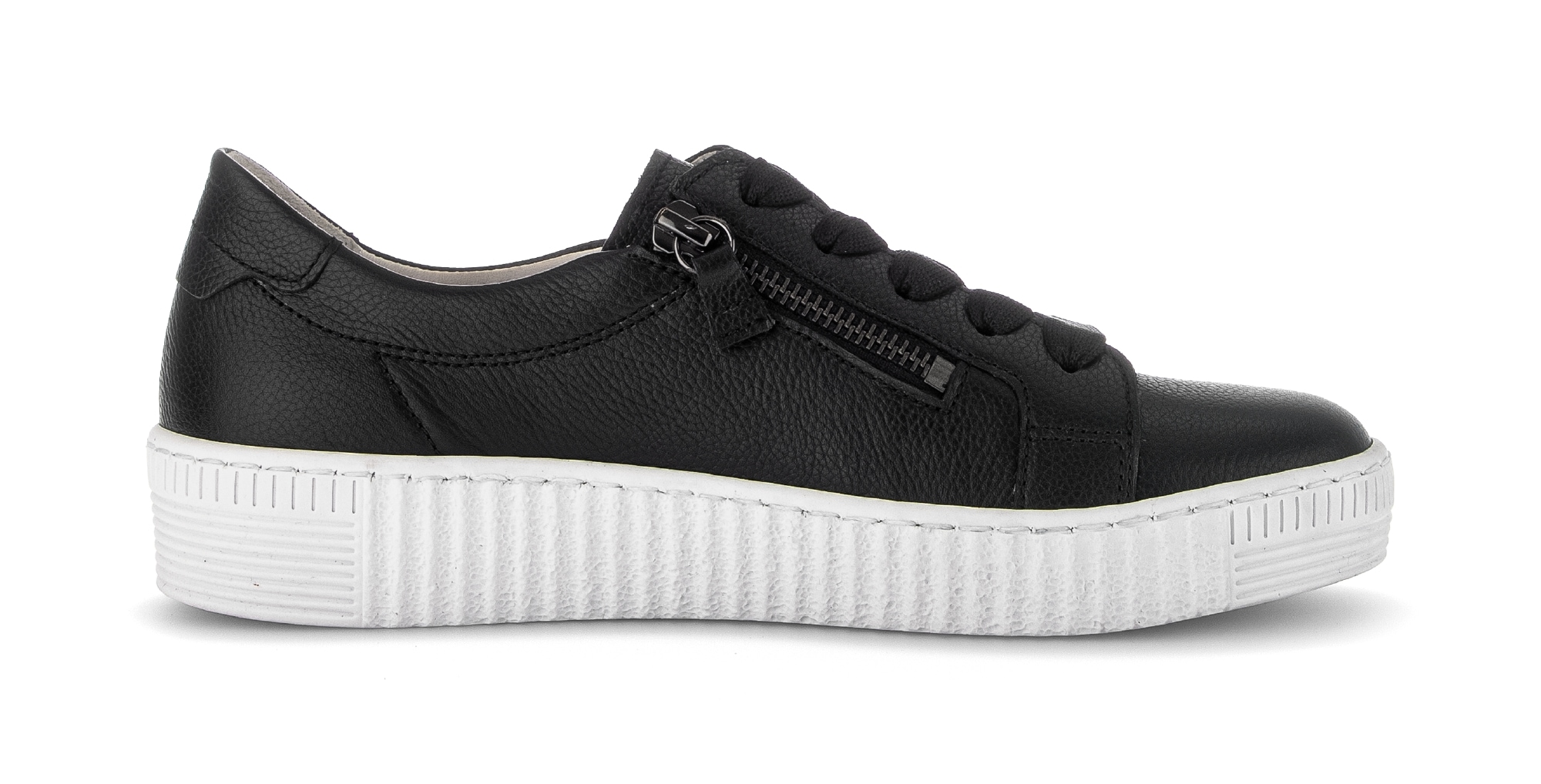 Gabor Plateausneaker, Freizeitschuh, Halbschuh, Schnürschuh mit zwei Reißverschlüssen