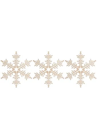 Dekostern »Schneeflocke Lykka, Weihnachtsdeko«, (3 St.), Höhe ca. 26,5 cm
