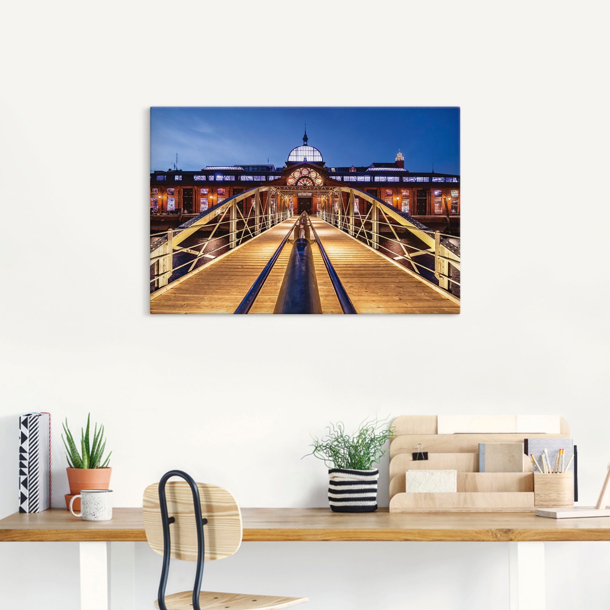 Artland Wandbild »Fischmarkt Hamburg« Hamburg 1 Stk. tlg. als Alubild, Outd günstig online kaufen