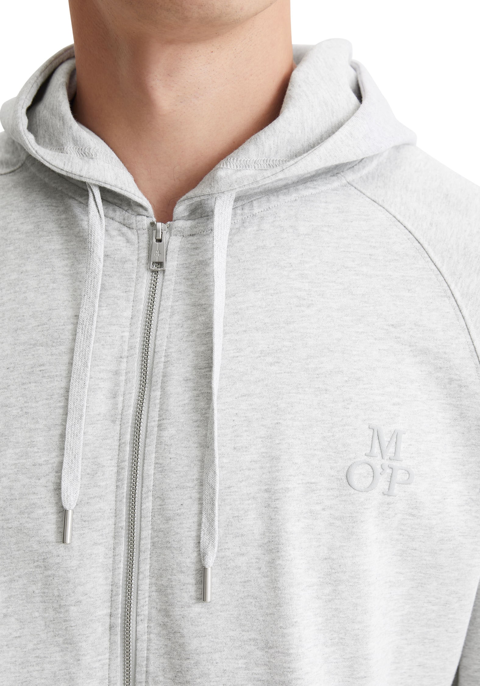 Marc O'Polo Sweatjacke »Heavy Jersey«, mit dezentem Logodruck