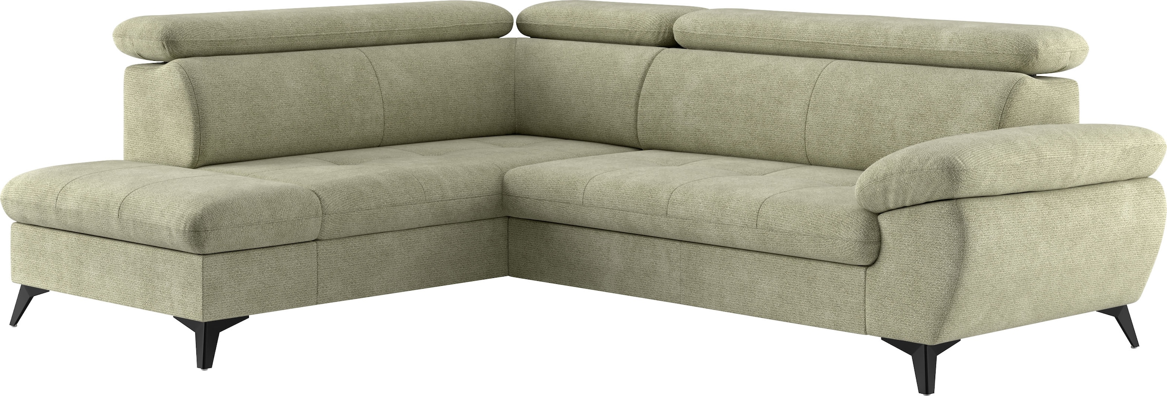 COTTA Ecksofa »Hudson L-Form«, mit Kopfteilverstellung, wahlweise mit Bettfunktion & Bettkasten