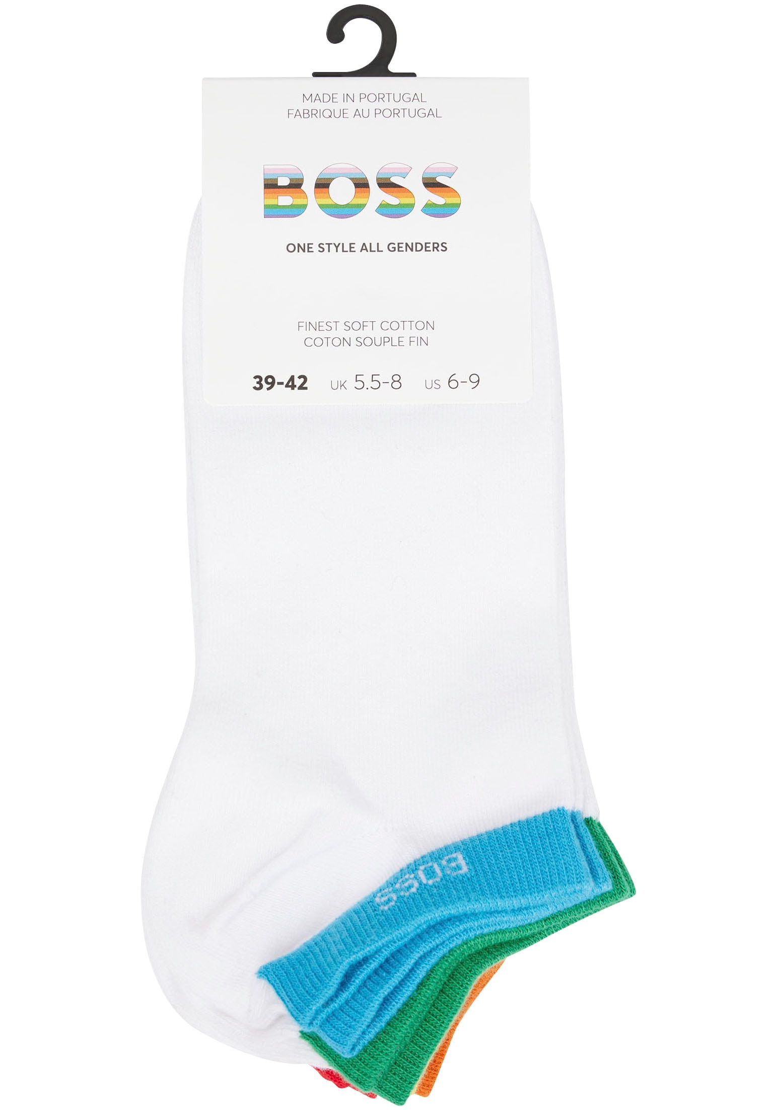 BOSS Socken »5P AS Rainbow CC«, (Packung, 5 Paar), mit Markenlogo