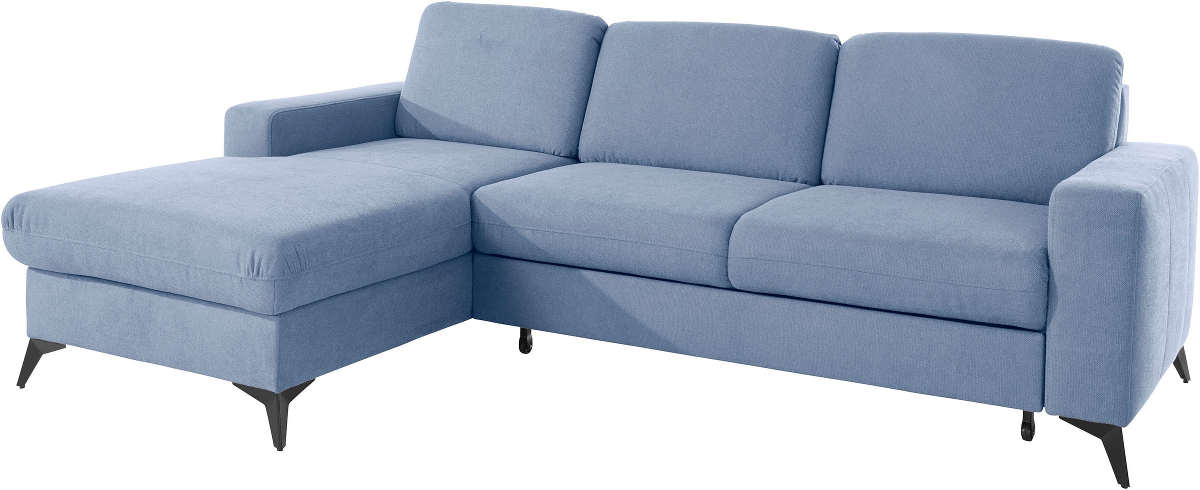 Places of Style Ecksofa »Lolland L-Form«, Wahlweise mit Bettfunktion und Bettkasten, Federkern