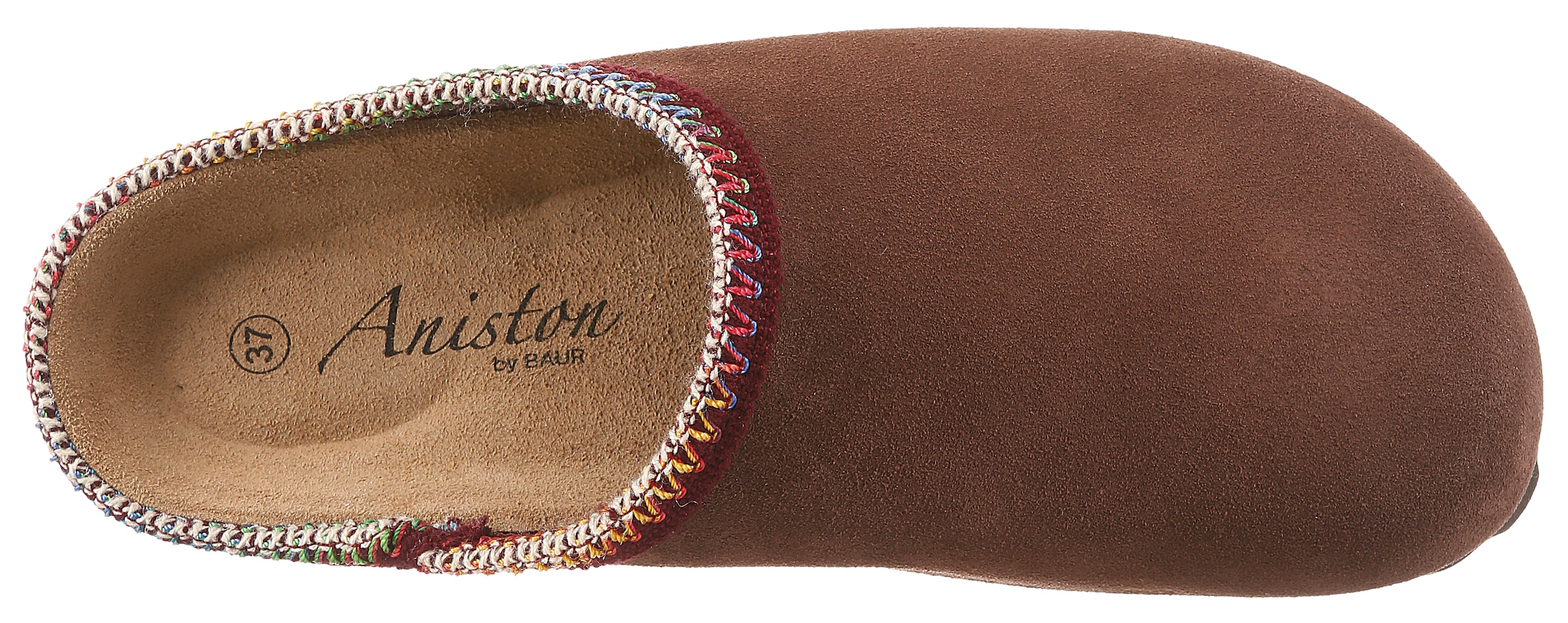 Aniston SHOES Clog  Schlupfschuh, Hausschuh mit farbenfroher Ziernaht - NEUE KOLLEKTION