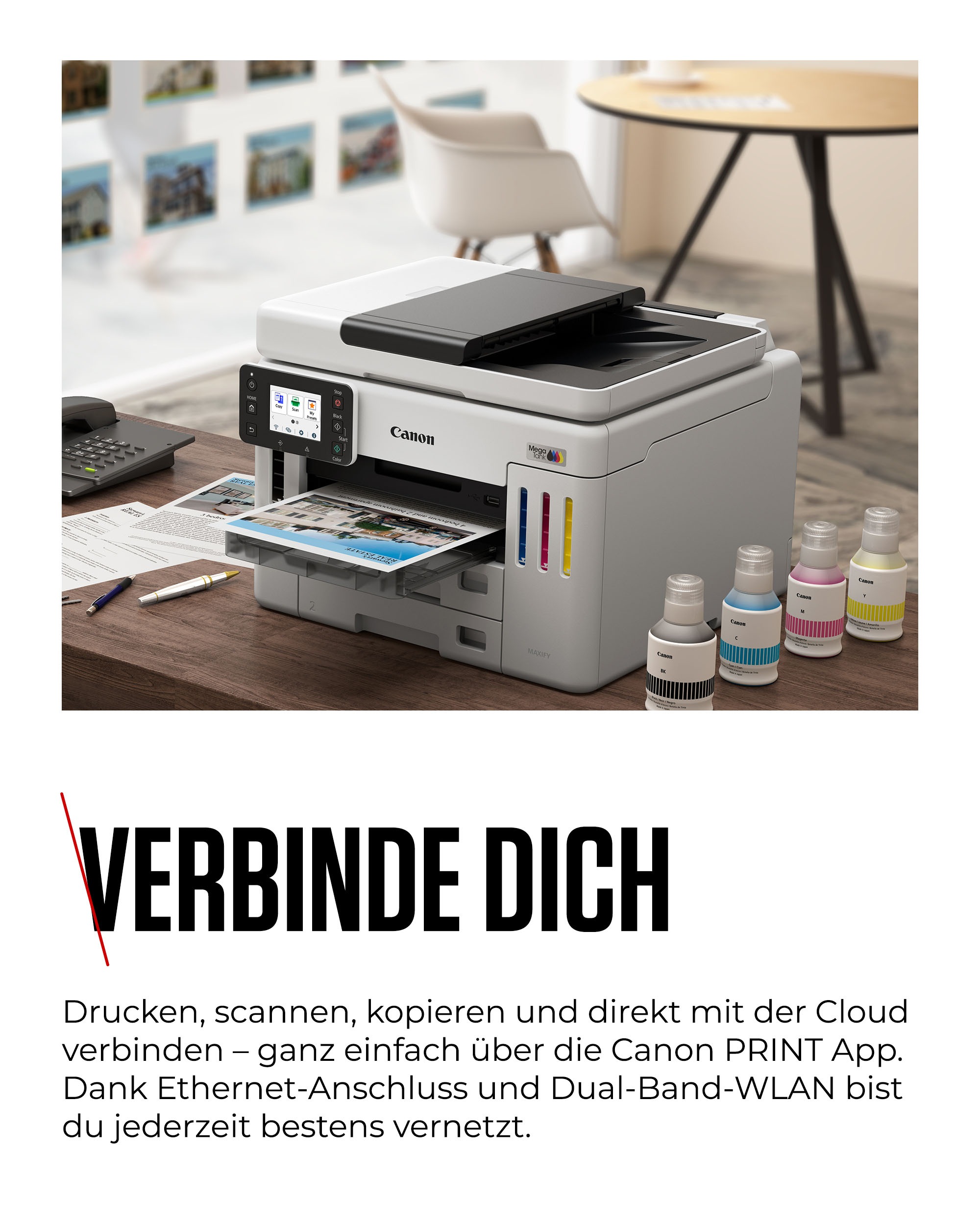 Canon Multifunktionsdrucker »MAXIFY GX7150« 4in1 Tintenstrahl-Multifunktionsgerät mit ADF / niedrigen Druckkosten