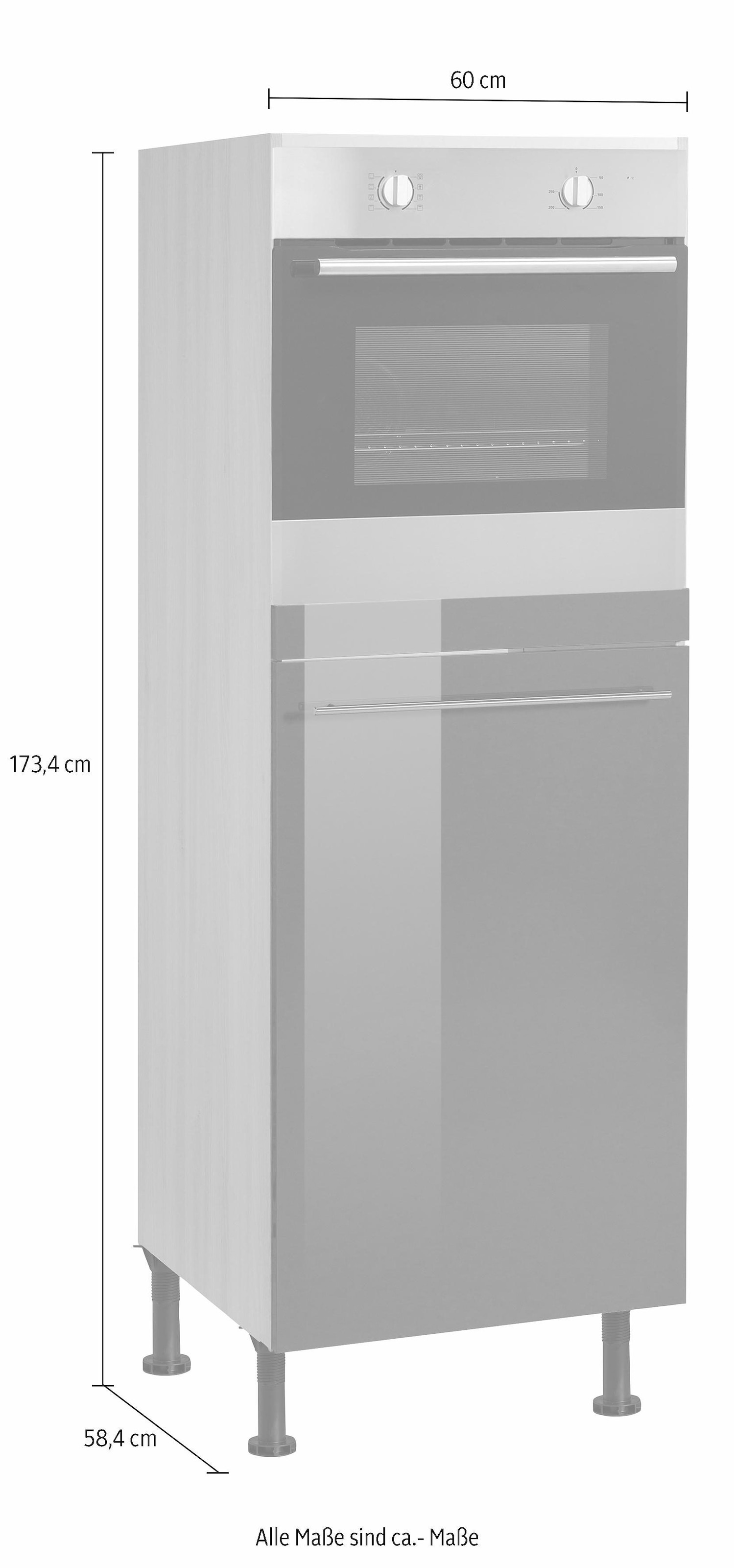 OPTIFIT Backofen/Kühlumbauschrank »Bern«, 60 cm breit, 176 cm hoch,  höhenverstellbare Stellfüße, mit Metallgriff auf Rechnung kaufen | Backofenumbauschränke