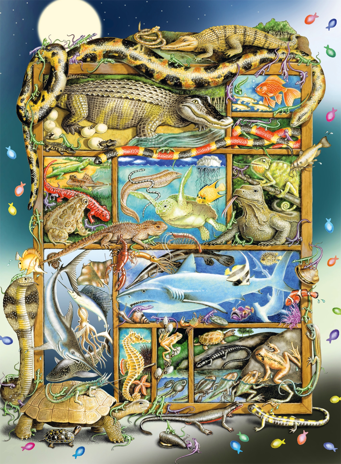 Ravensburger Puzzle »Reptilien im Regal«, Made in Germany