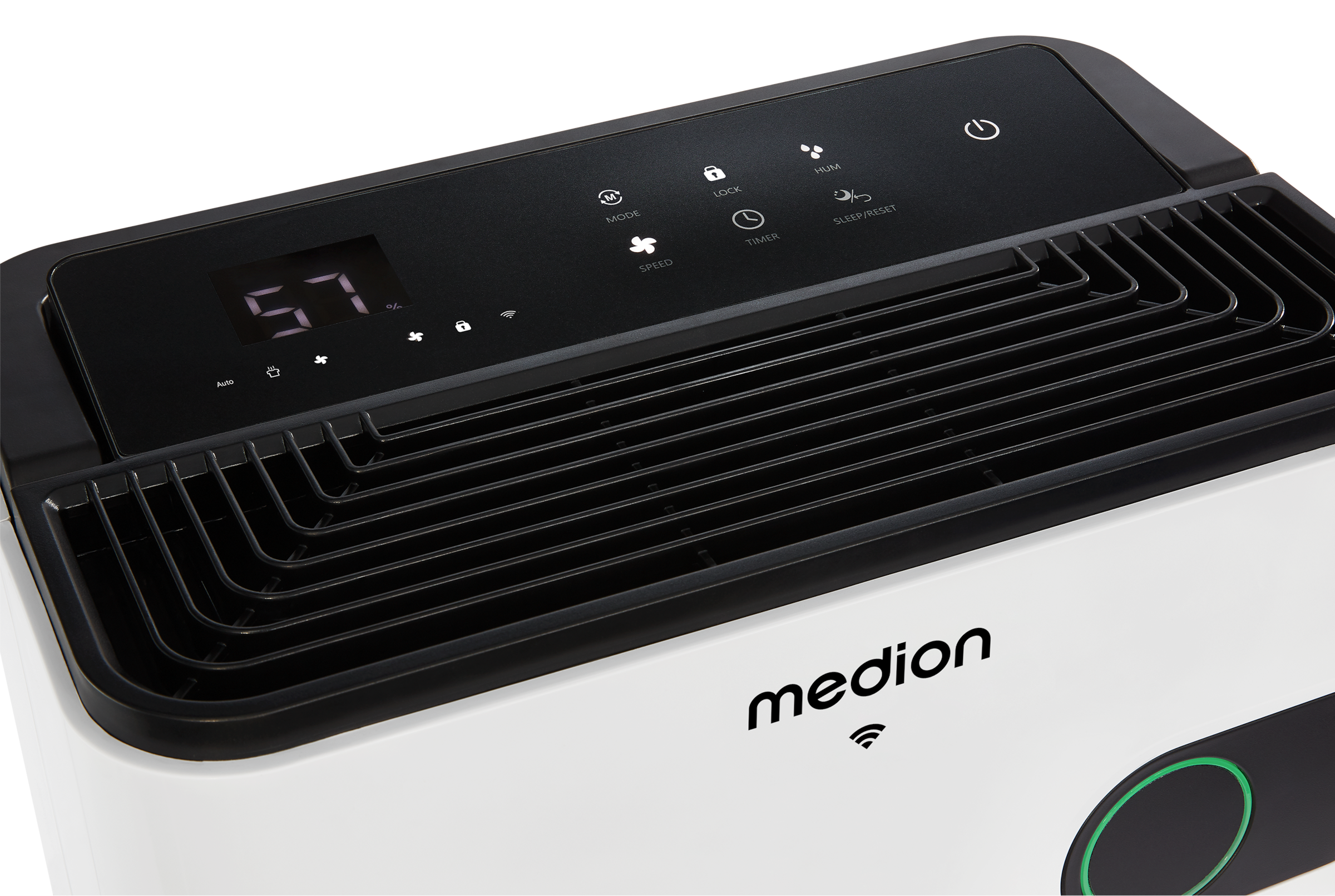 Medion® Luftentfeuchter »Smarter Luftentfeuchter (MD12044), für Räume bis zu 40m²«, Entfeuchtung 24 l/Tag, Tank 5 l, Steuerung per App oder Fernbedienung, Volumen Wassertank ca. 5L