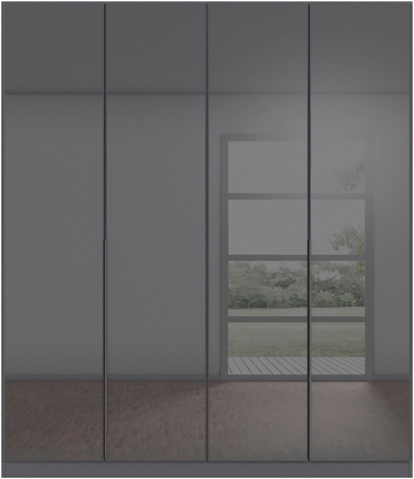 rauch Drehtürenschrank »Kleiderschrank Kleiderschränke Schrank Garderobe AGORDO mit Glasfront«, (in zwei Griff-Farben), durchdachte Innenausstattung, in 6 Breiten und 2 Höhen MADE IN GERMANY