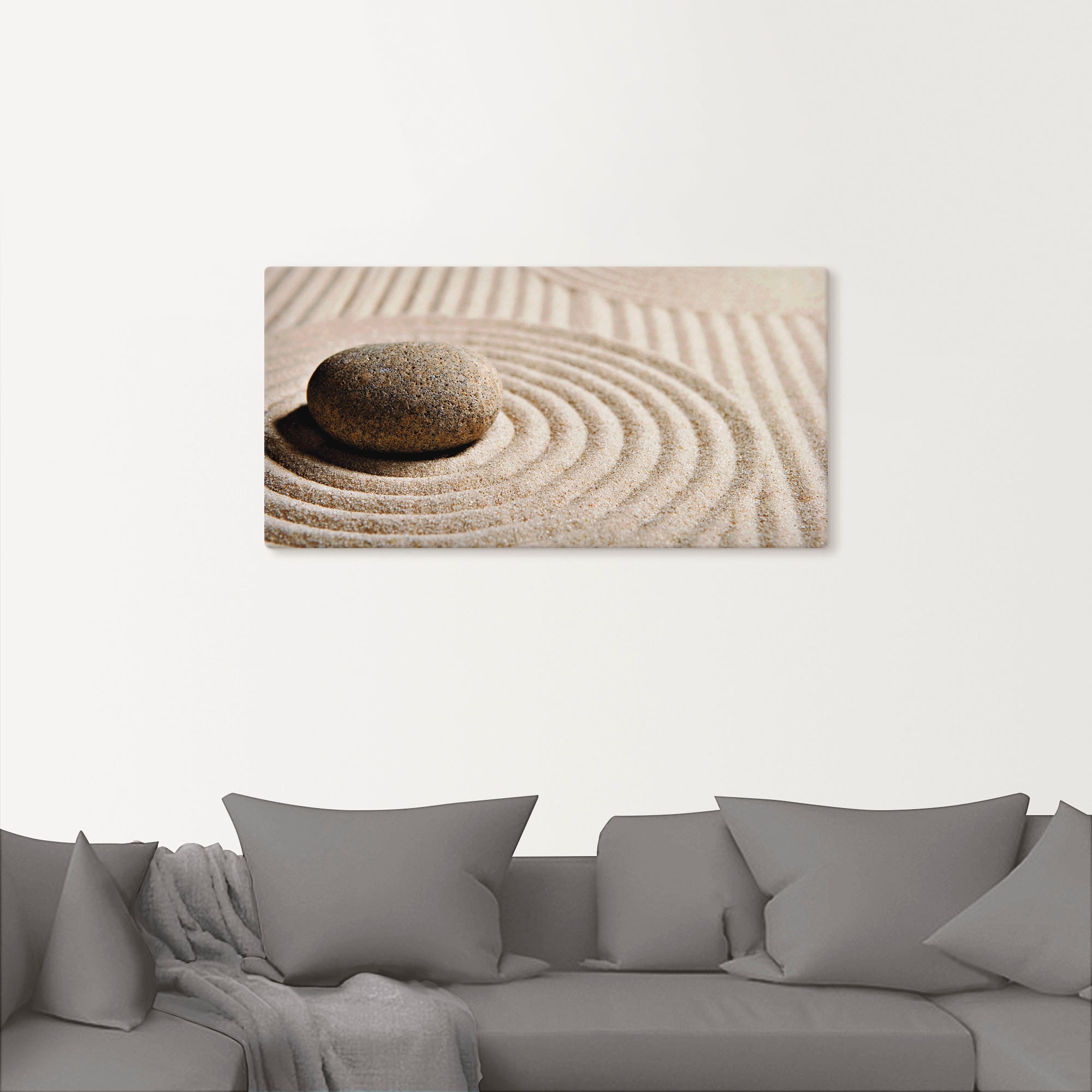 Artland Wandbild »Mini Zen Garten - Sand«, Zen, (1 St.), als Leinwandbild, günstig online kaufen