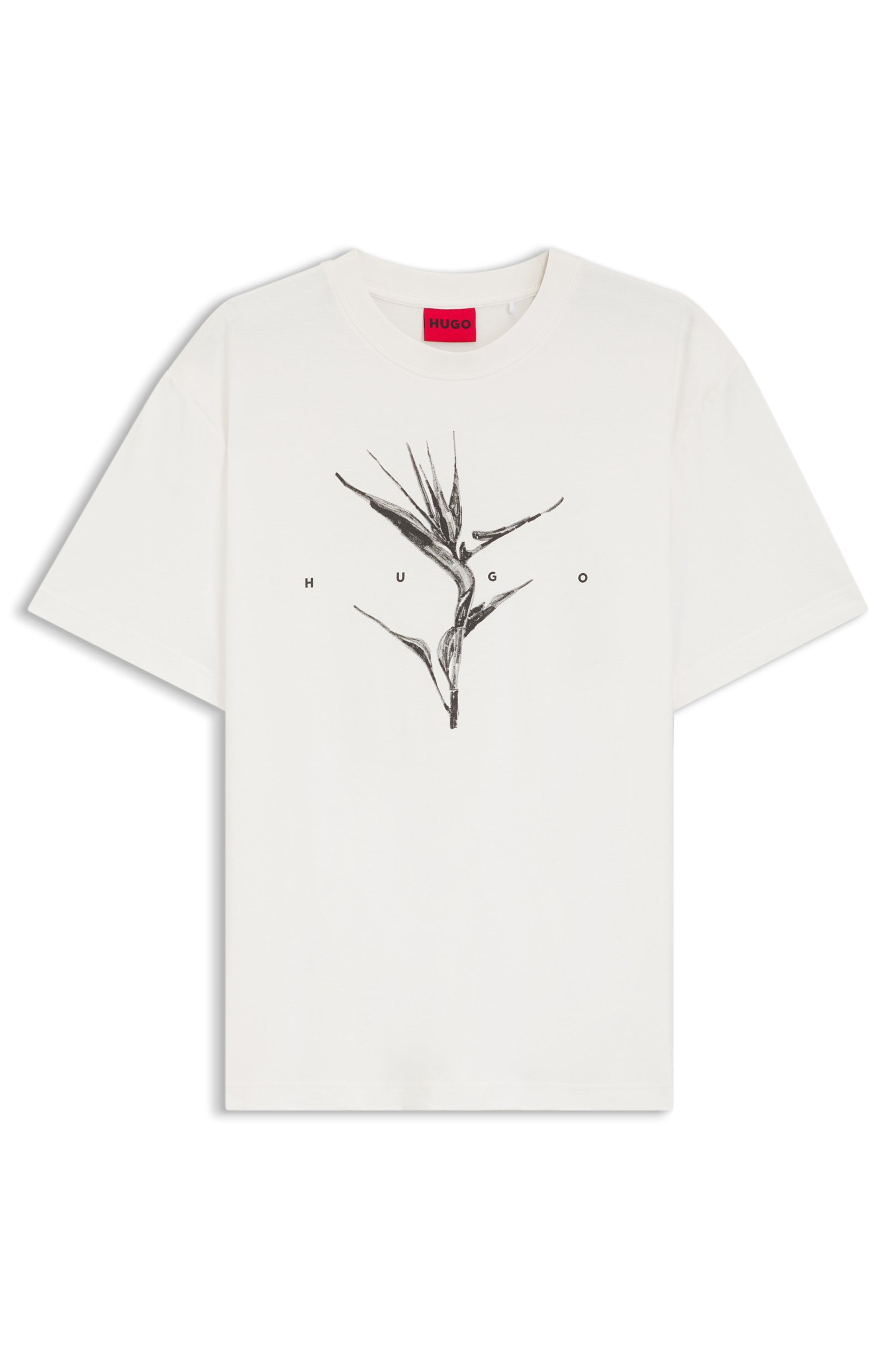 HUGO T-Shirt »Darise« Reine Baumwolle, Relaxed Fit, HUGO-Print