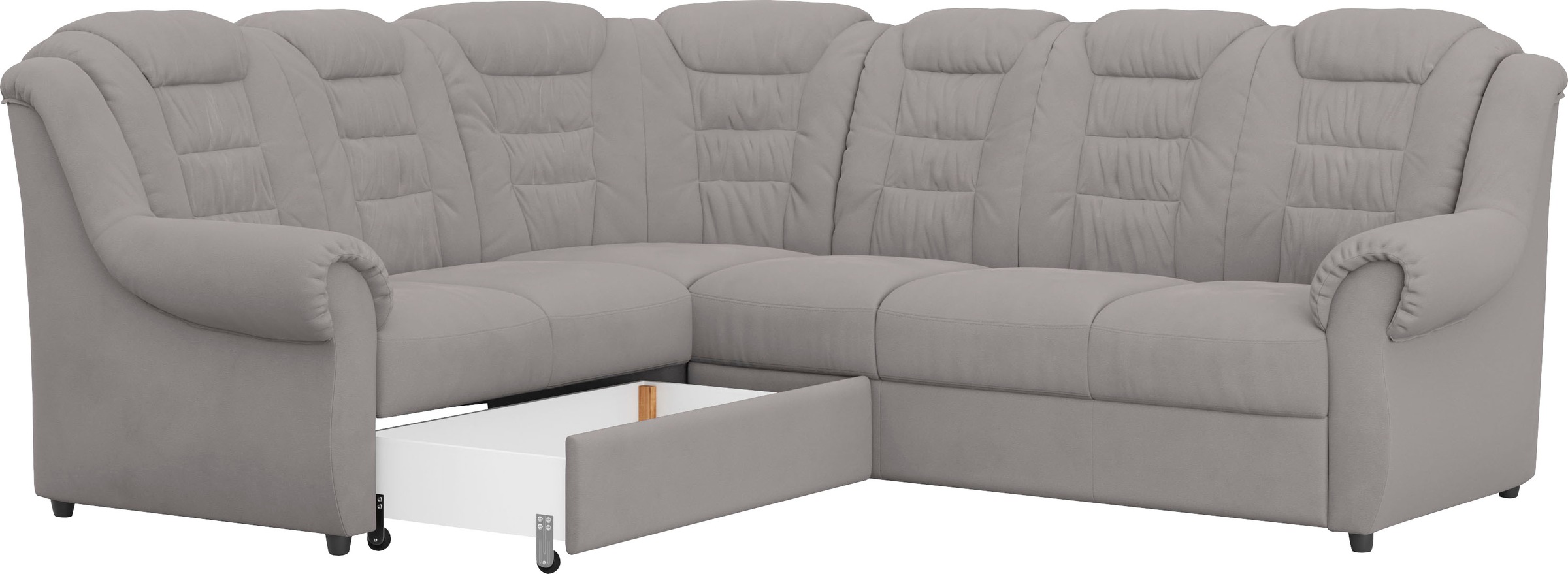 Home affaire Ecksofa »Boston L-Form«, mit hoher Rückenlehne, optional mit Bettfunktion und Stauraum