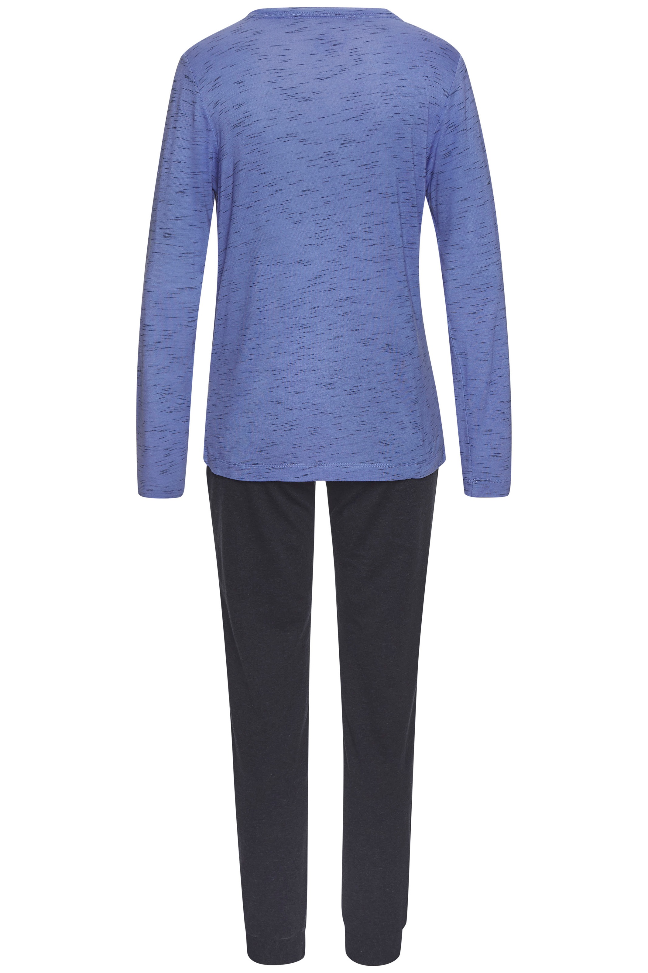 Vivance Dreams Pyjama, (2 tlg.), Schöner Melangeeffekt