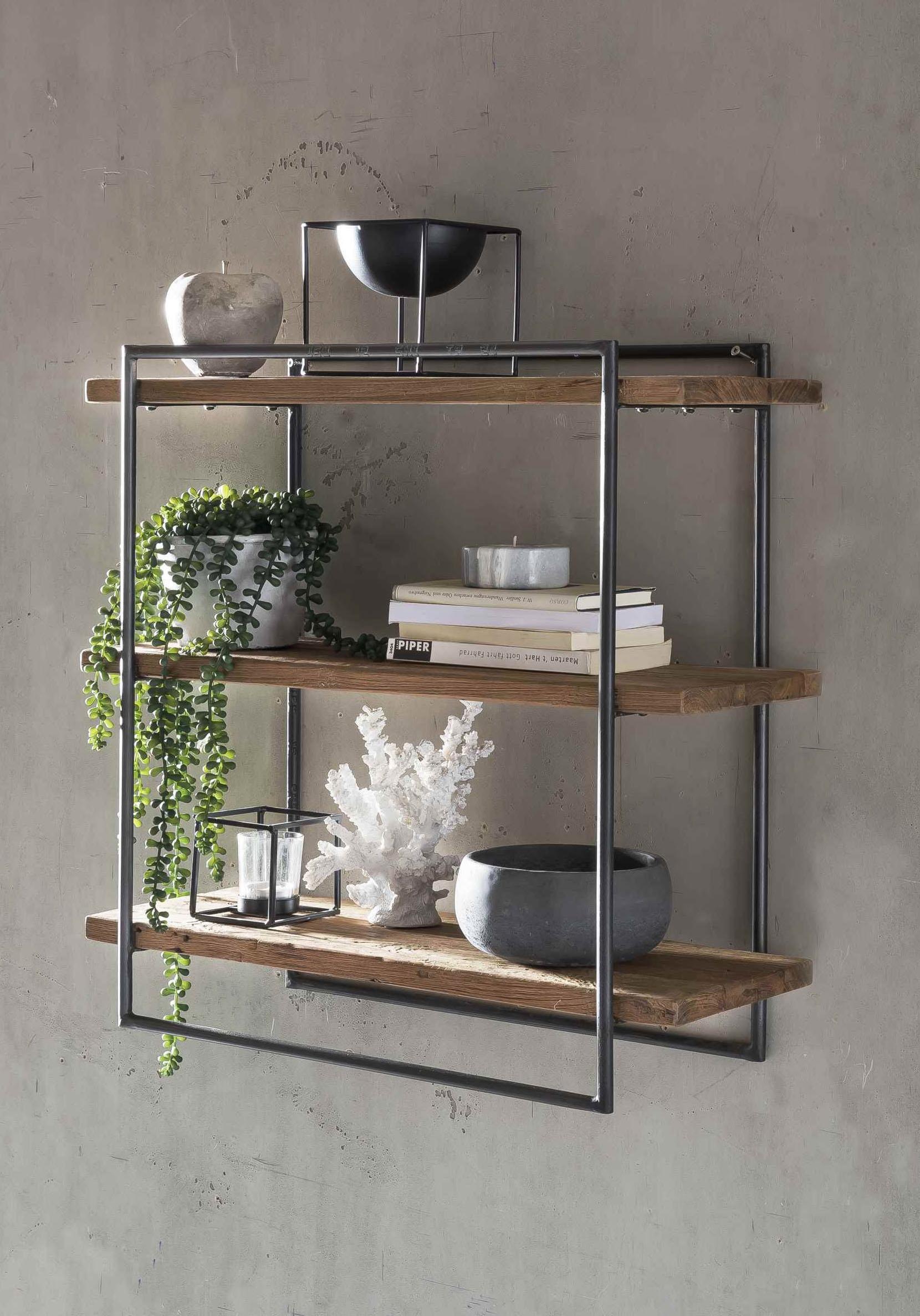 SIT Wandregal »Romanteaka«, aus Altholz Teak und Metall, Shabby Chic, Vinta günstig online kaufen