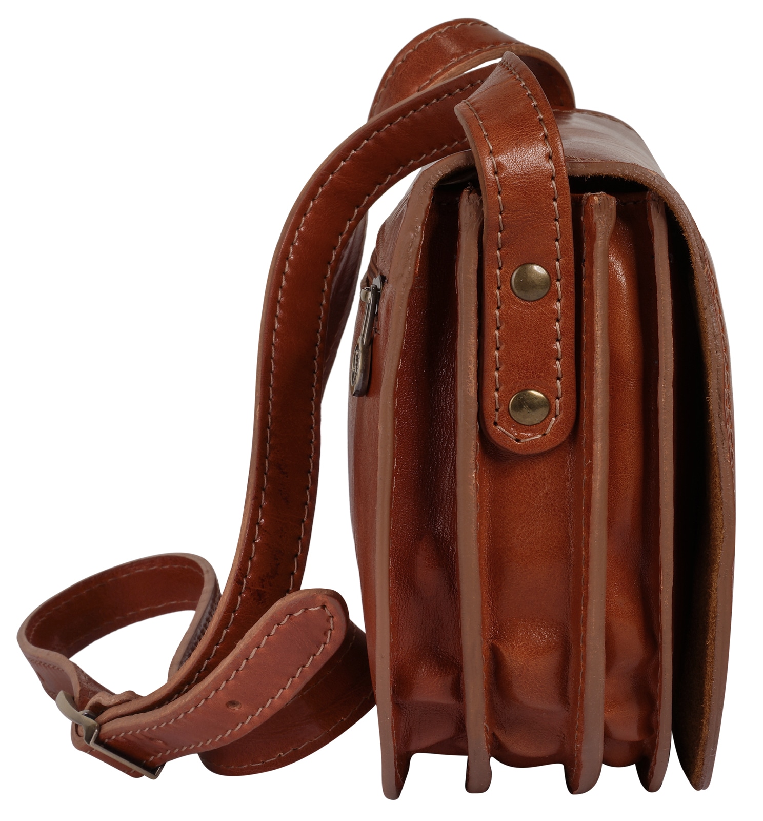 Piké Umhängetasche, echt Leder, Made in Italy