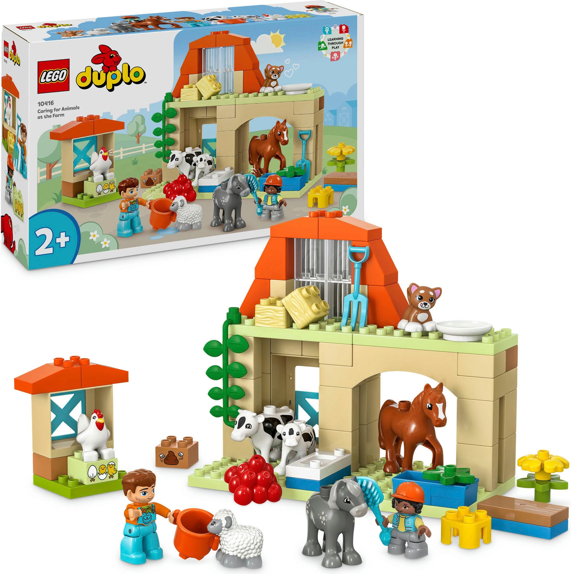 Konstruktionsspielsteine »Tierpflege auf dem Bauernhof (10416), LEGO DUPLO Town«, (74...