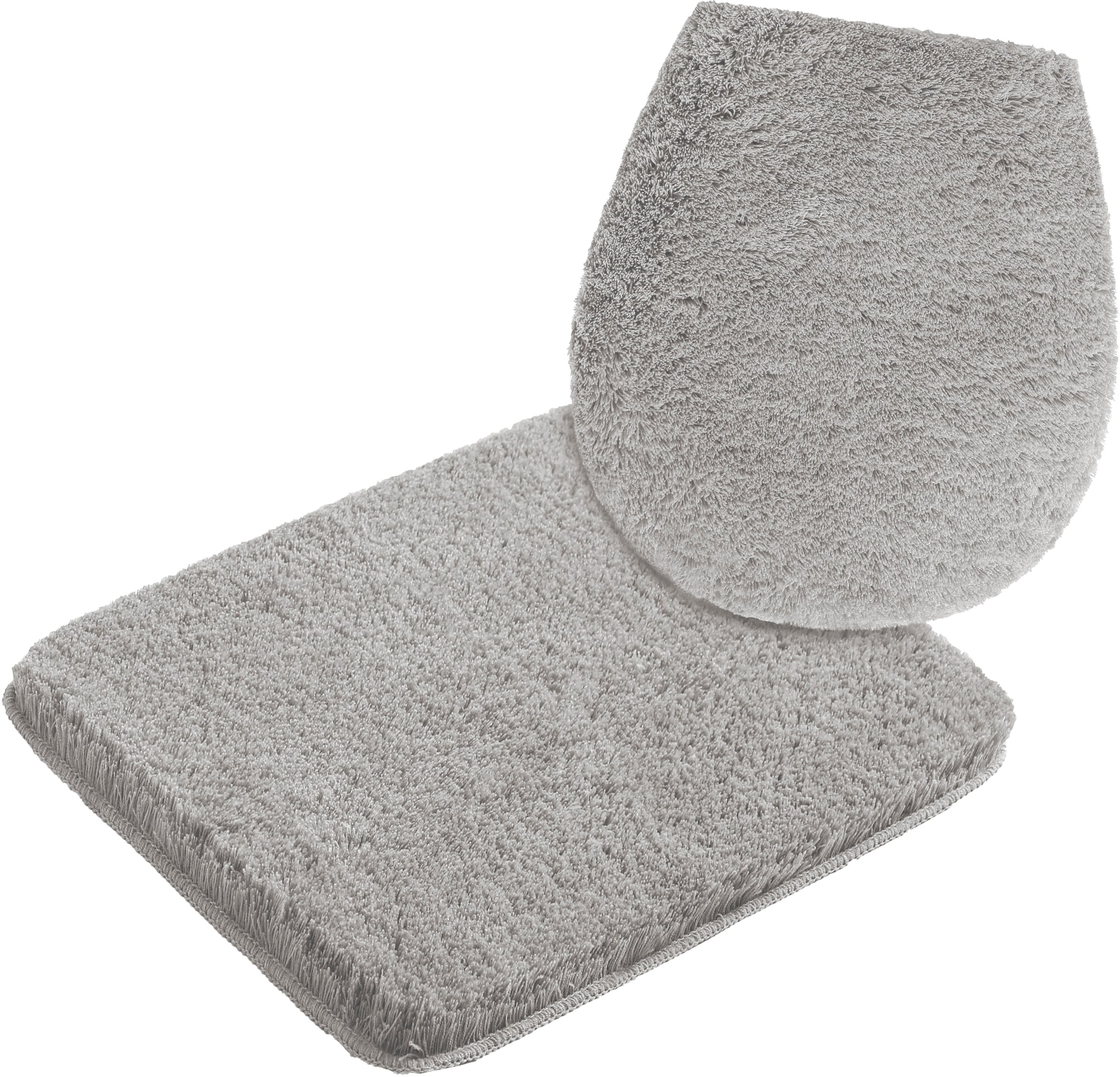 my home Badematte »Merida, Badvorleger, Badezimmer Teppich«, rutschhemmend beschichtet, fußbodenheizungsgeeignet-schnell trocknend-strapazierfähig, Badteppich, Uni Farben, rechteckig, rund & als 2-tlg. Set erhältlich