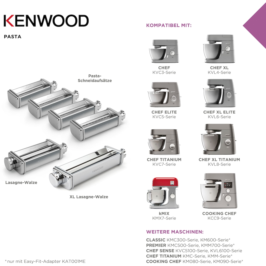 KENWOOD Lasagnewalzenvorsatz »KAX980ME«