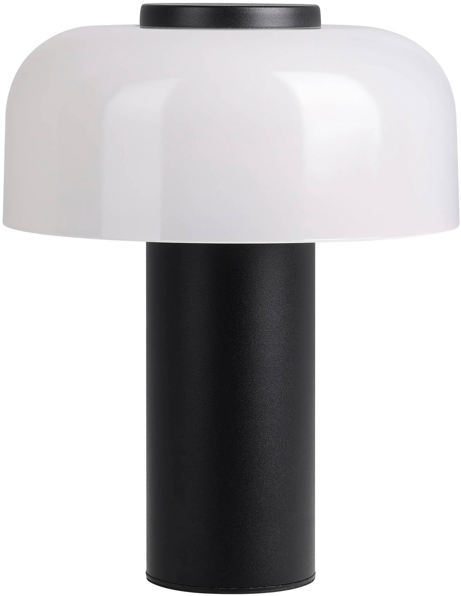 EGLO Tischleuchte »Ponente Tischlampe, Nachtischlampe aus Metall und Glas, Lampe, IP44« LED-Modul 1 Stk. Kaltweiß | Neutralweiß | Warmweiß Tischleuchte - H20 x Ø16 cm - schwarz - 2,25W inkl.