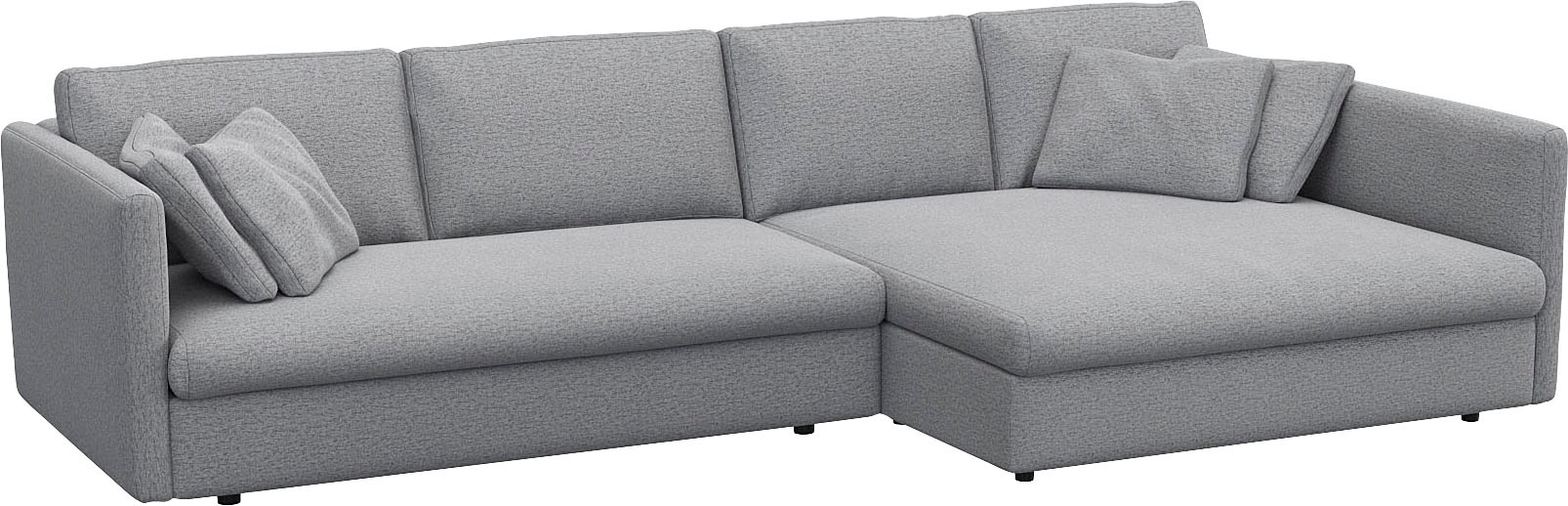 FLEXLUX Ecksofa »Lovane«, Weich & anschmiegsam, große Sitztiefe auf Kaltschaum, Dekokissen inkl.