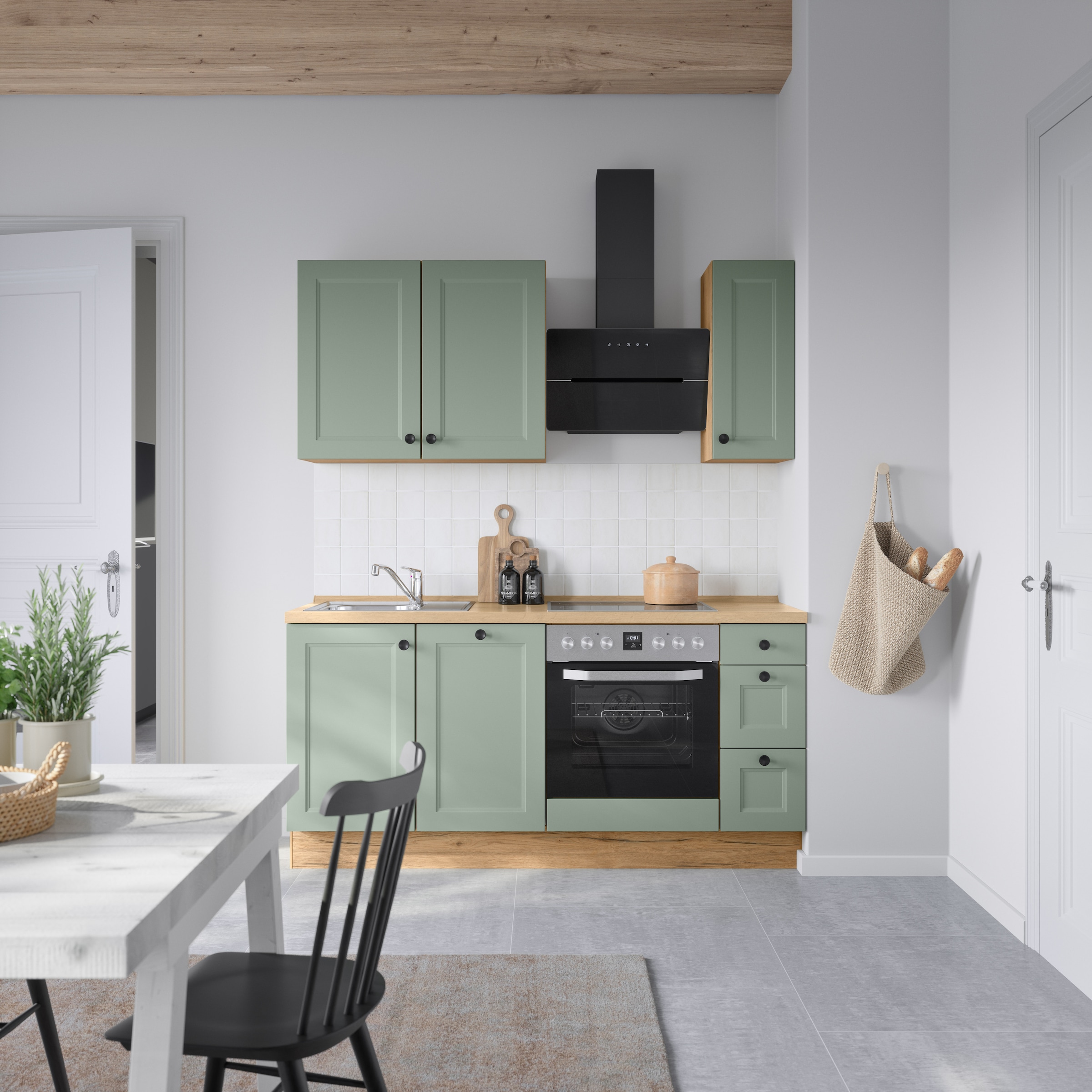 nobilia® Küchenzeile »"Cascada II"«, vormontiert, Ausrichtung wählbar, Breite 180 cm, wahlw. mit E-Geräten