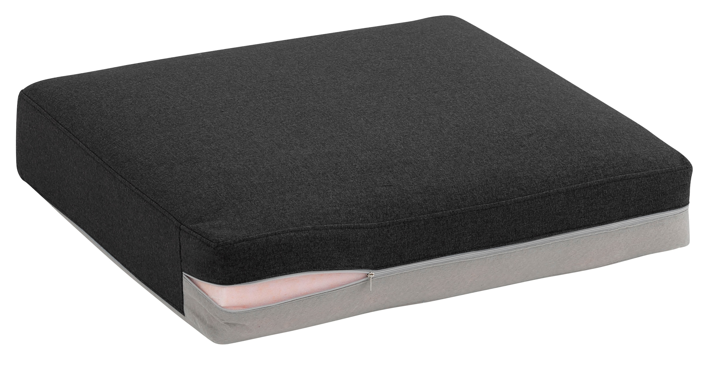 Home affaire Ecksofa »MARSEILLE 278/278 cm, L-Form, Webstoff, Flachgewebe, Filzoptik«, gleichschenklig, Massivholzbeine, Landhausstil, Wellenunterfederung