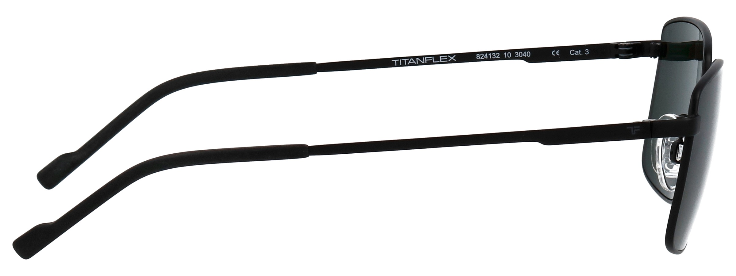 TITANflex Sonnenbrille »Modell 824132« Form Karree/Eckig, Logoschriftzug auf Bügel, Titanflexfassung