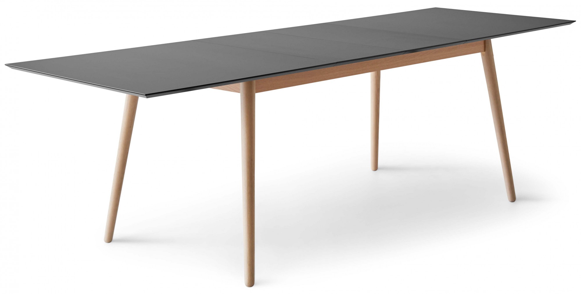 Hammel Furniture Esstisch »Meza Designtisch mit Auszugsfunktion und 2 Einlegeplatten«, (1 St.), rechteckige Tischplatte MDF, Esche Massivholzgestell