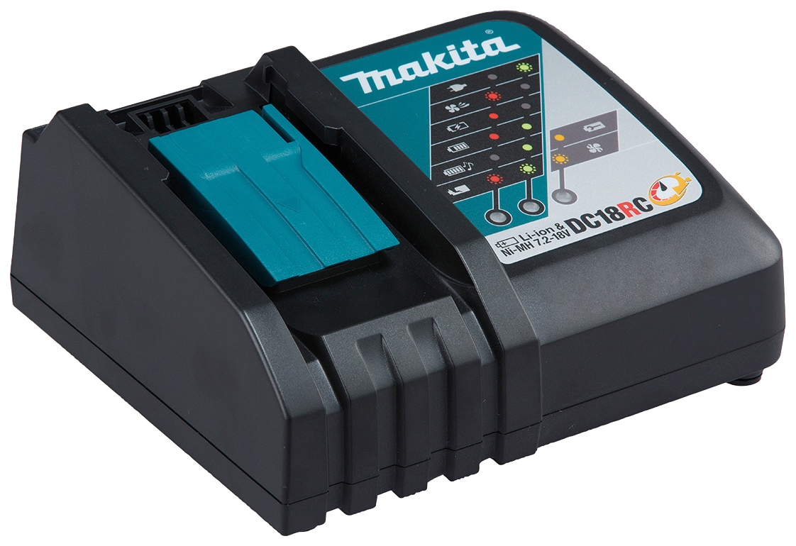 Makita Akku-Winkelschleifer »DGA517RTJ«, (Set, 8 tlg.), 18 V / 5,0 Ah mit Paddleschalter