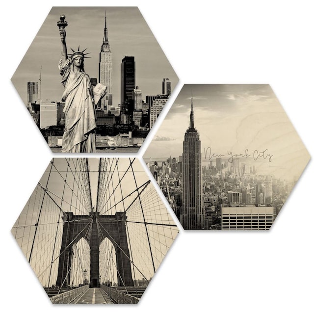 Wall-Art Mehrteilige Bilder »Impression New York Collage«, (Set, 3 St.) auf  Raten bestellen