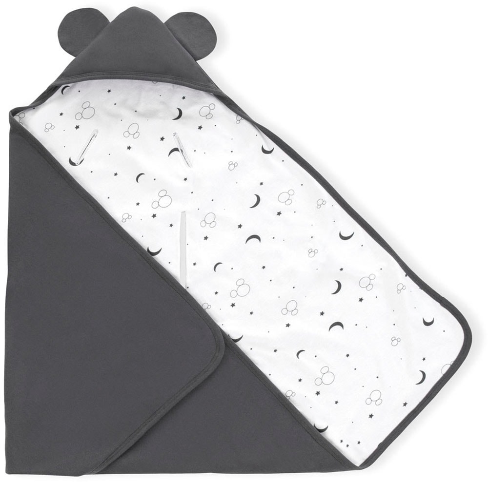 Hauck Babydecke »Baby Einschlagdecke, Snuggle N Dream Mickey Mouse Anthracite«, mit Kapuze